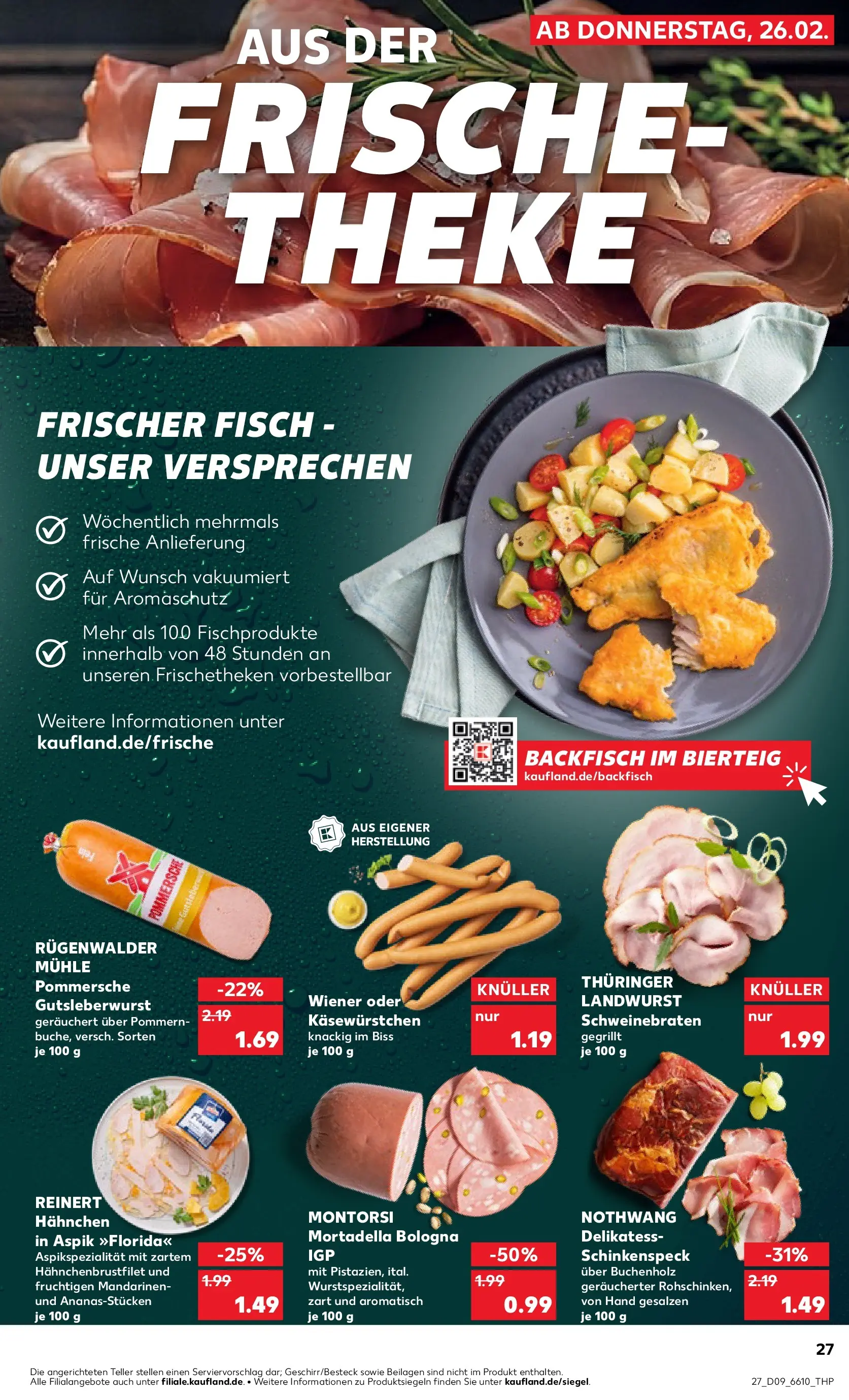 Prospekt Kaufland ab 26.02.2026 » Angebote und Werbung Online | Seite: 27 | Produkte: Mühle, Theke, Mandarinen, Fisch Prospekt Kaufland ab 26.02.2026 » Angebote Online zum Blättern | Seite: 27 | Produkte: Mühle, Theke, Mandarinen, Fisch