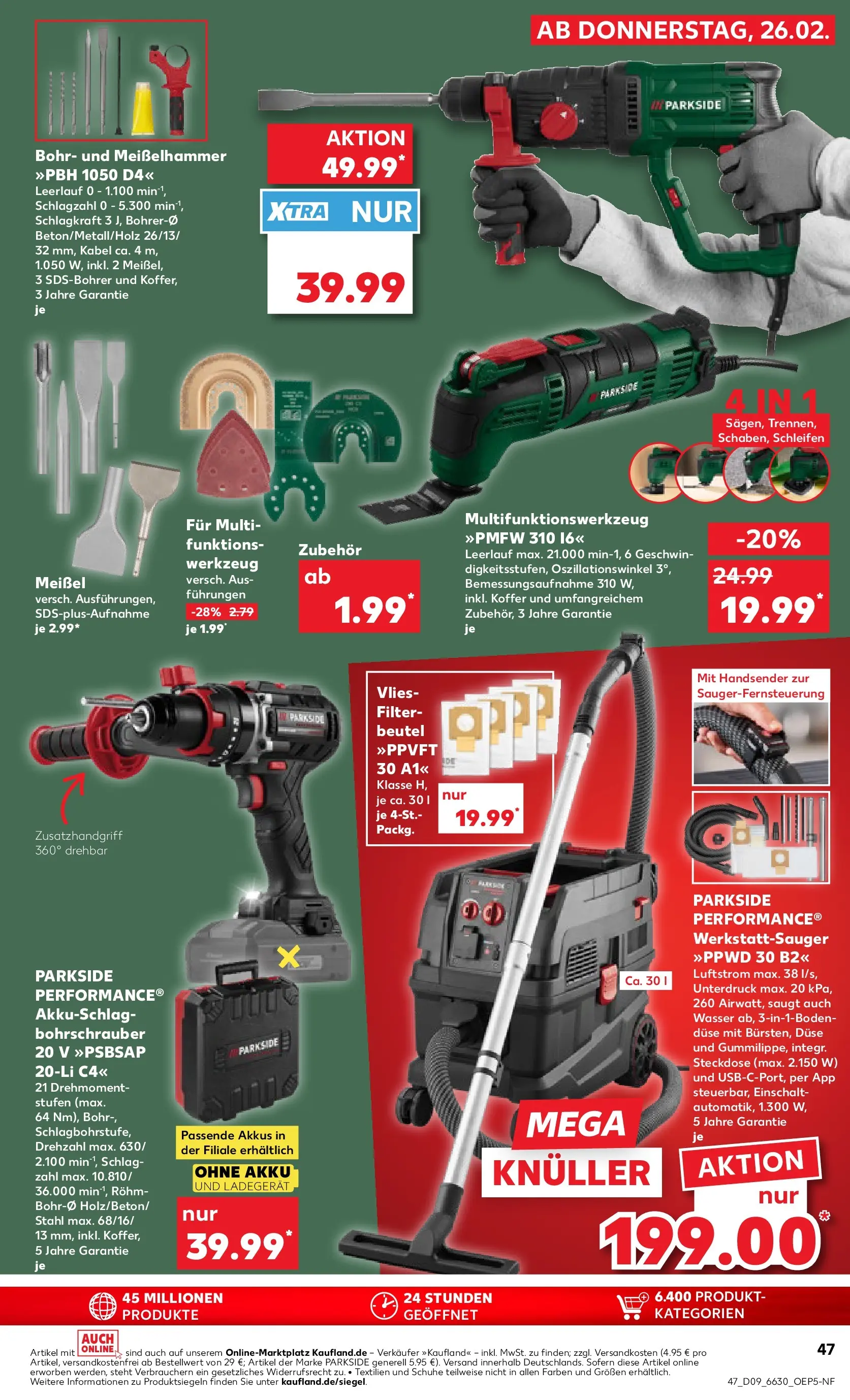 Prospekt Kaufland ab 26.02.2026 » Angebote und Werbung Online | Seite: 47 | Produkte: Kabel, Steckdose, Wasser, Ladegerät Prospekt Kaufland ab 26.02.2026 » Angebote Online zum Blättern | Seite: 47 | Produkte: Kabel, Steckdose, Wasser, Ladegerät