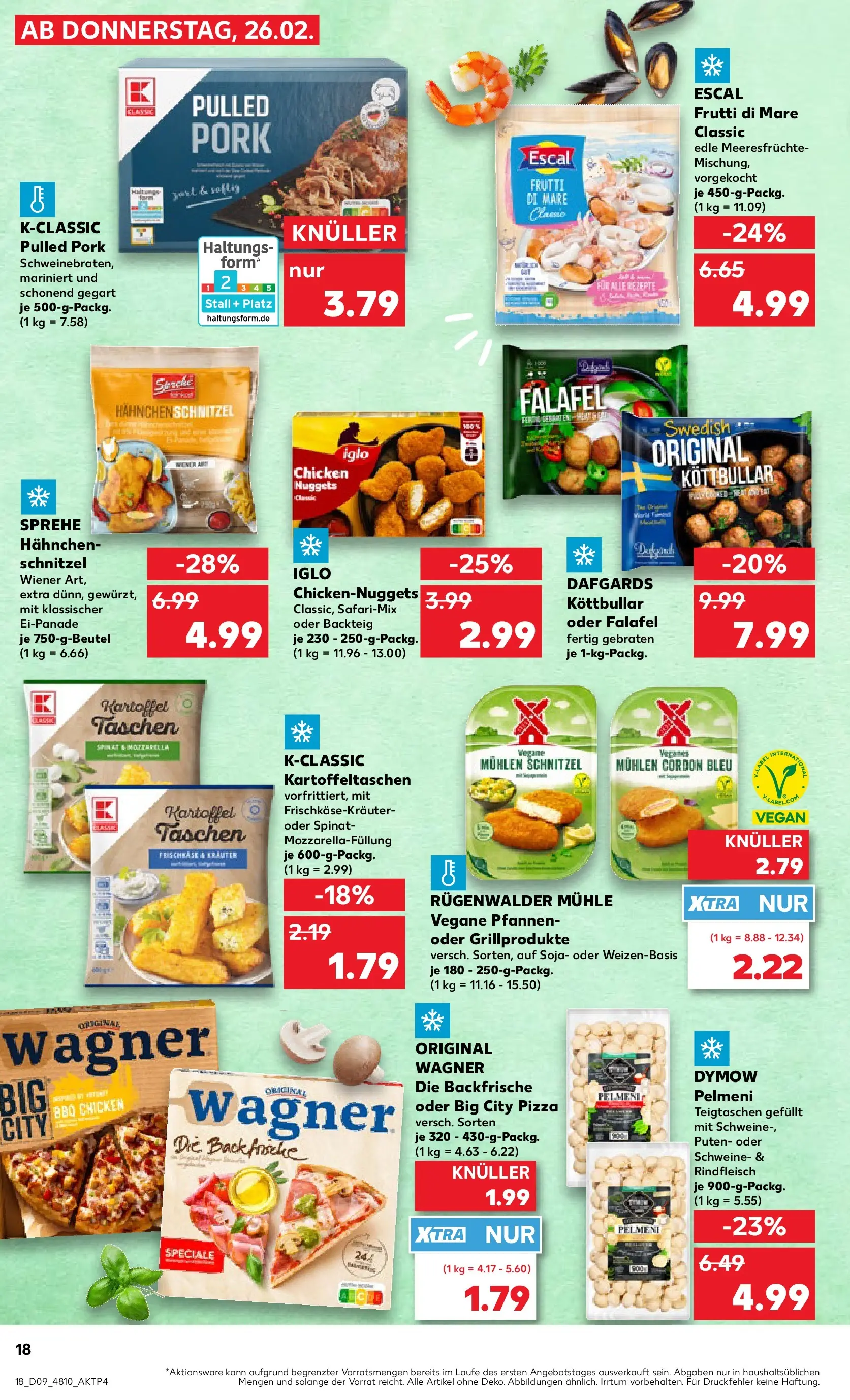 Prospekt Kaufland ab 26.02.2026 » Angebote und Werbung Online | Seite: 18 | Produkte: Mühle, Hahnchen, Iglo, Rindfleisch Prospekt Kaufland ab 26.02.2026 » Angebote Online zum Blättern | Seite: 18 | Produkte: Mühle, Hahnchen, Iglo, Rindfleisch