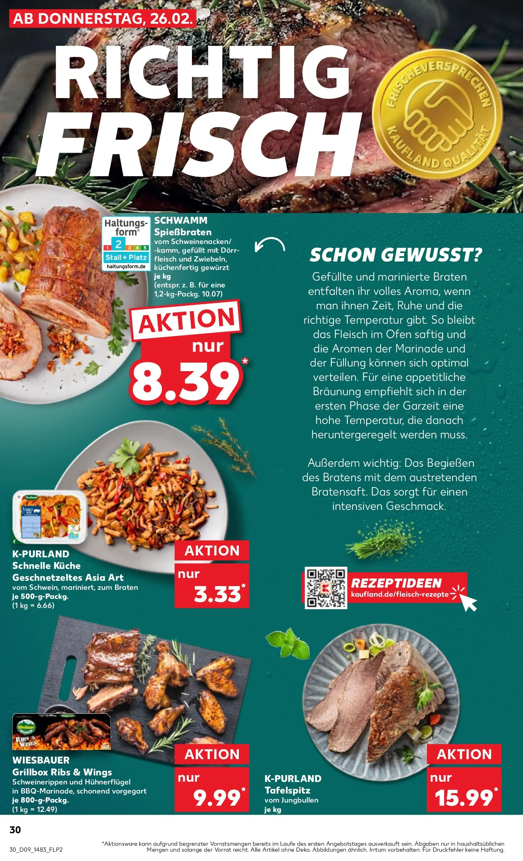 Prospekt Kaufland ab 26.02.2026 » Angebote und Werbung Online | Seite: 30 | Produkte: Ofen, Tafelspitz, Küche, Fleisch Prospekt Kaufland ab 26.02.2026 » Angebote Online zum Blättern | Seite: 30 | Produkte: Ofen, Tafelspitz, Küche, Fleisch