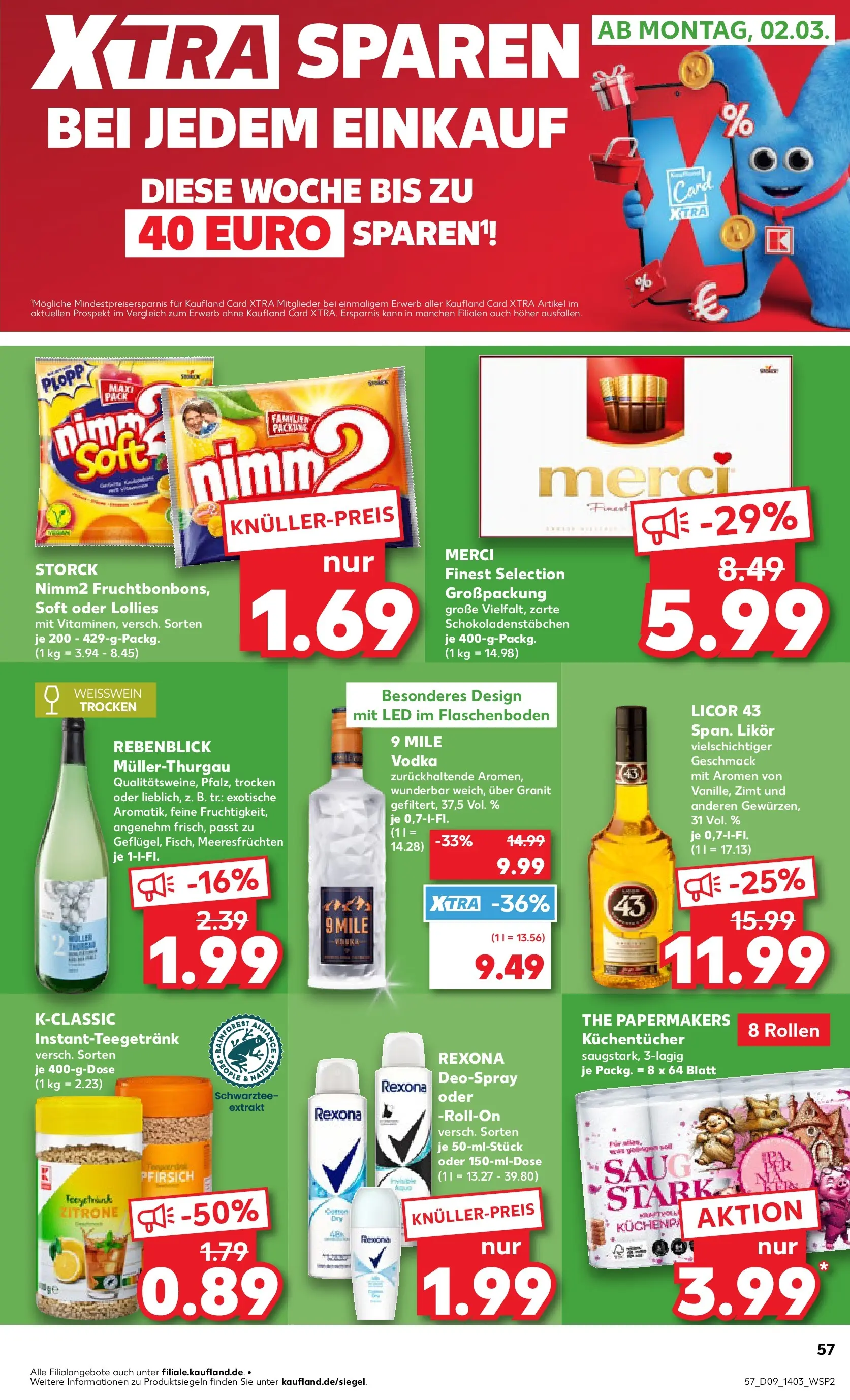 Prospekt Kaufland ab 26.02.2026 » Angebote Online zum Blättern | Seite: 57 | Produkte: Weißwein, Weißwein trocken, Zitrone, Vodka