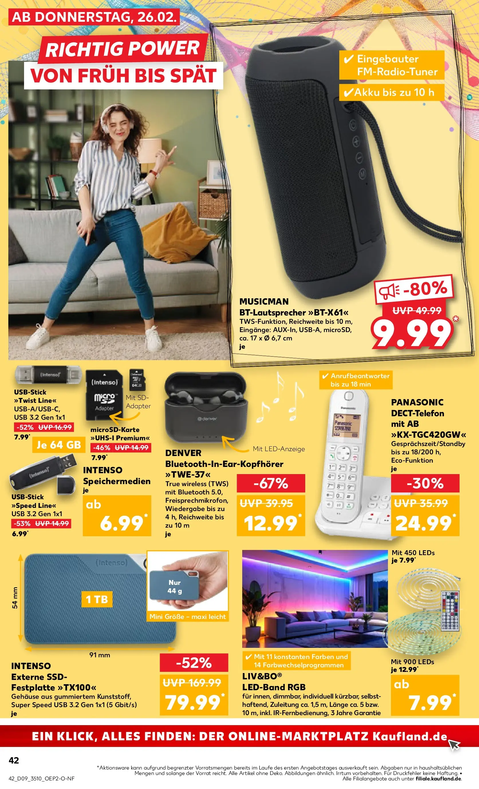 Prospekt Kaufland ab 26.02.2026 » Angebote Online zum Blättern | Seite: 42 | Produkte: Adapter, Panasonic, USB