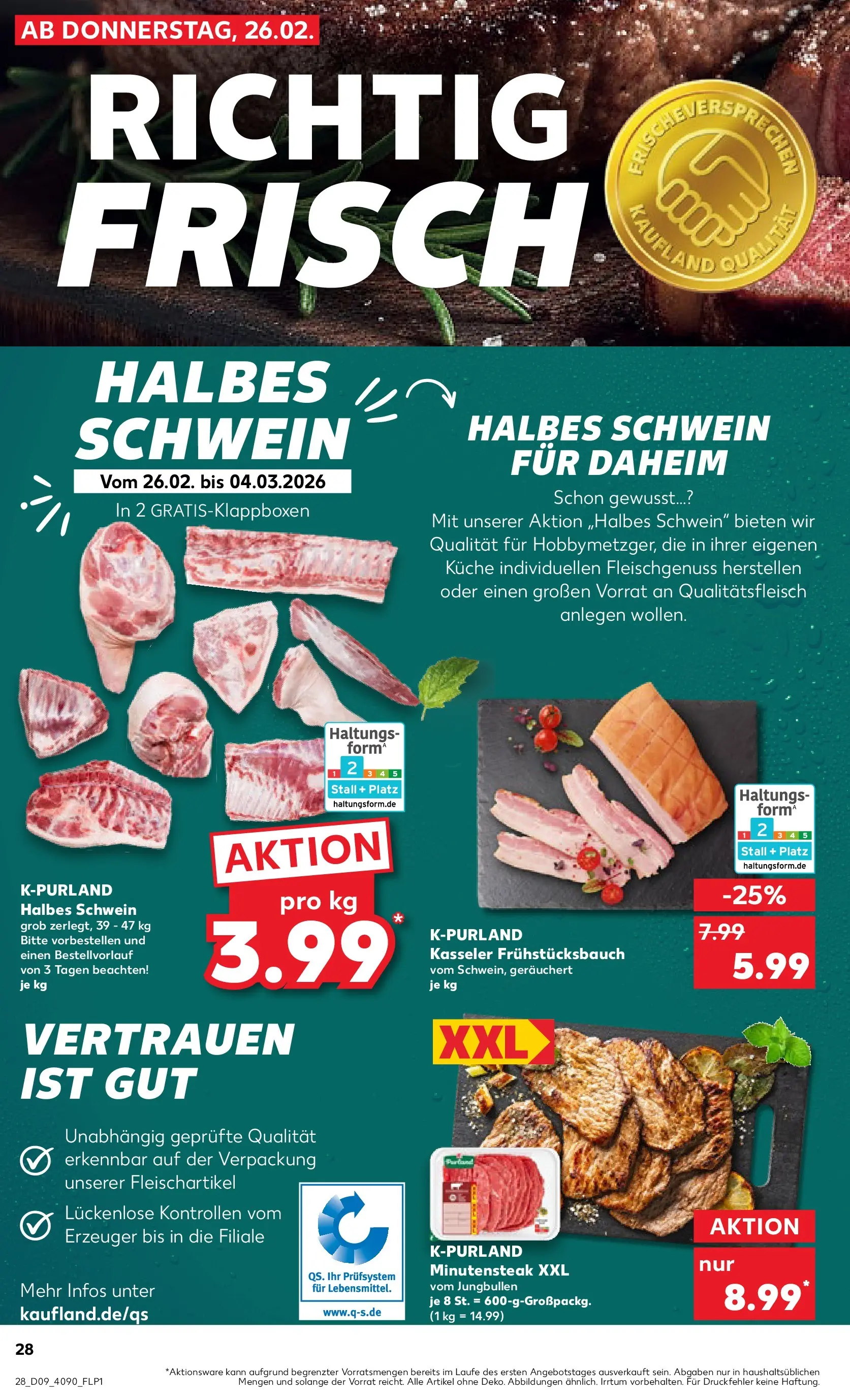 Prospekt Kaufland ab 26.02.2026 » Angebote Online zum Blättern | Seite: 28 | Produkte: Küche, Steak
