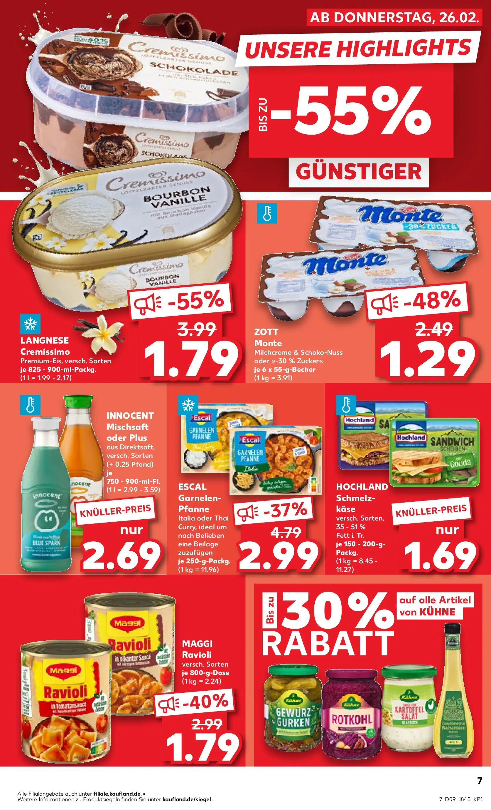 Prospekt Kaufland ab 26.02.2026 » Angebote Online zum Blättern | Seite: 15 | Produkte: Cremissimo, Käse, Balsamico, Zucker