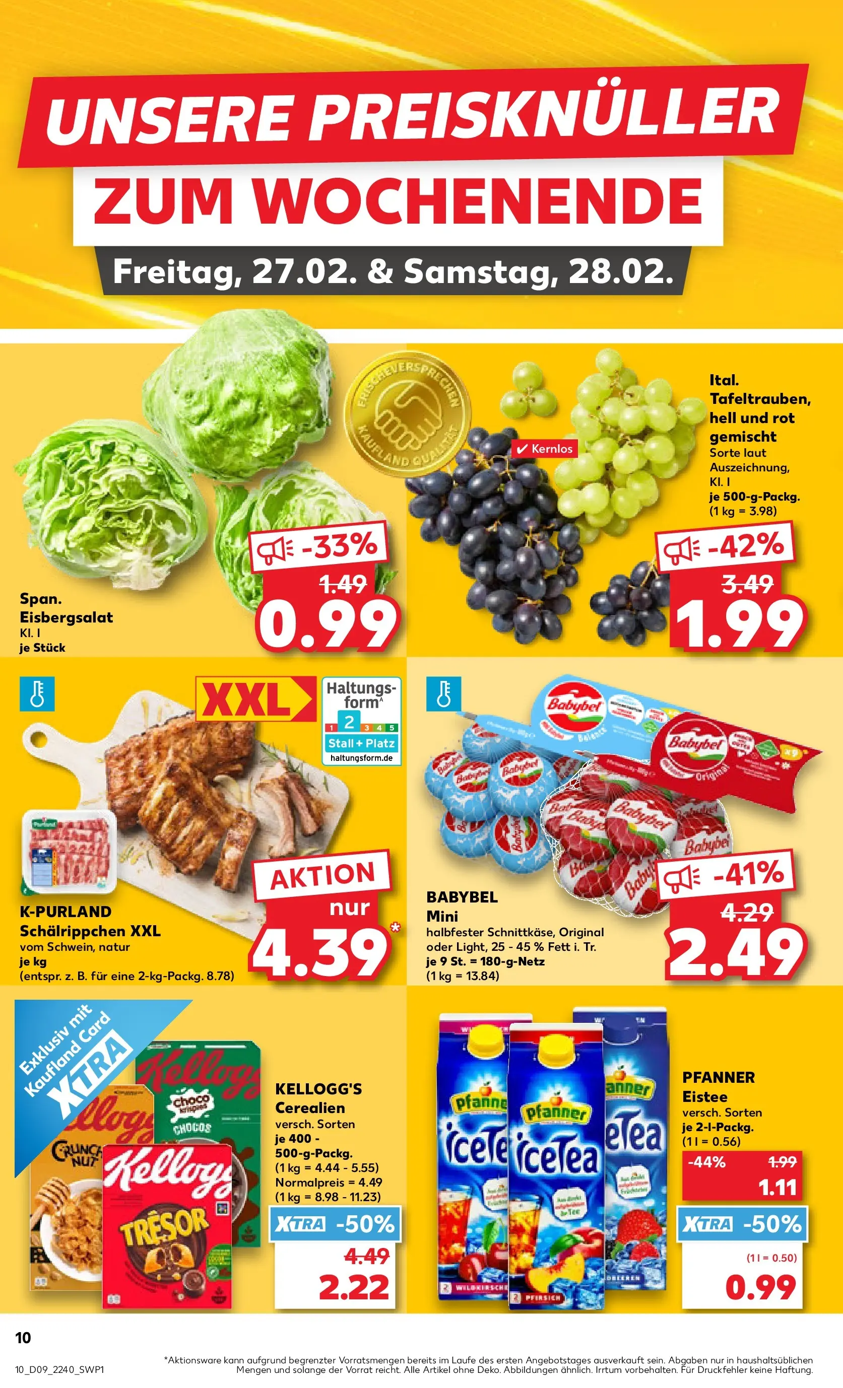 Prospekt Kaufland ab 26.02.2026 » Angebote und Werbung Online | Seite: 10 | Produkte: Kellogg's, Eisbergsalat, Pfanner eistee, Pfirsich Prospekt Kaufland ab 26.02.2026 » Angebote Online zum Blättern | Seite: 10 | Produkte: Kellogg's, Eisbergsalat, Pfanner eistee, Pfirsich