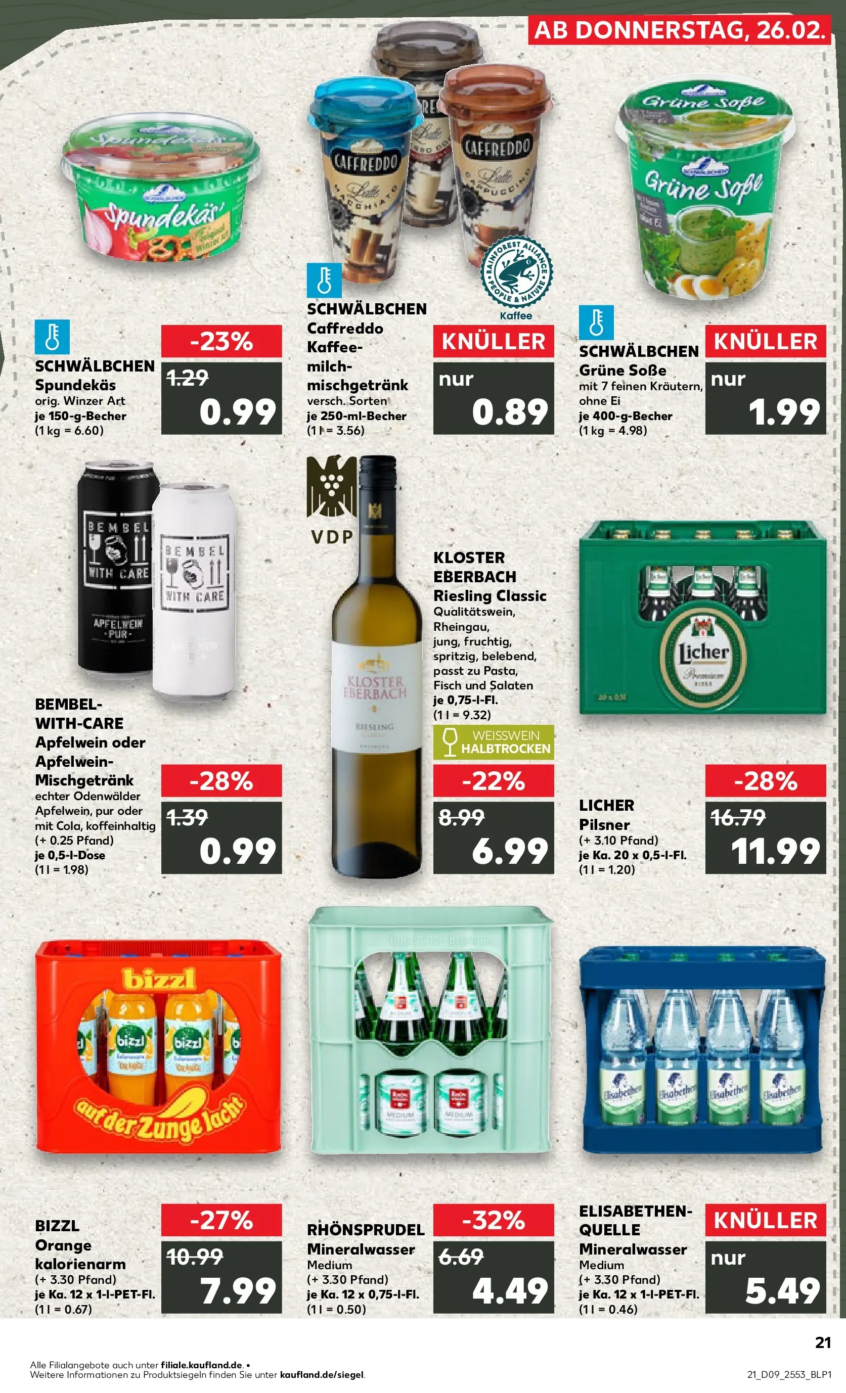 Prospekt Kaufland ab 26.02.2026 » Angebote und Werbung Online | Seite: 21 | Produkte: Kaffee, Weißwein, Fisch, Soße Prospekt Kaufland ab 26.02.2026 » Angebote Online zum Blättern | Seite: 21 | Produkte: Kaffee, Weißwein, Fisch, Soße