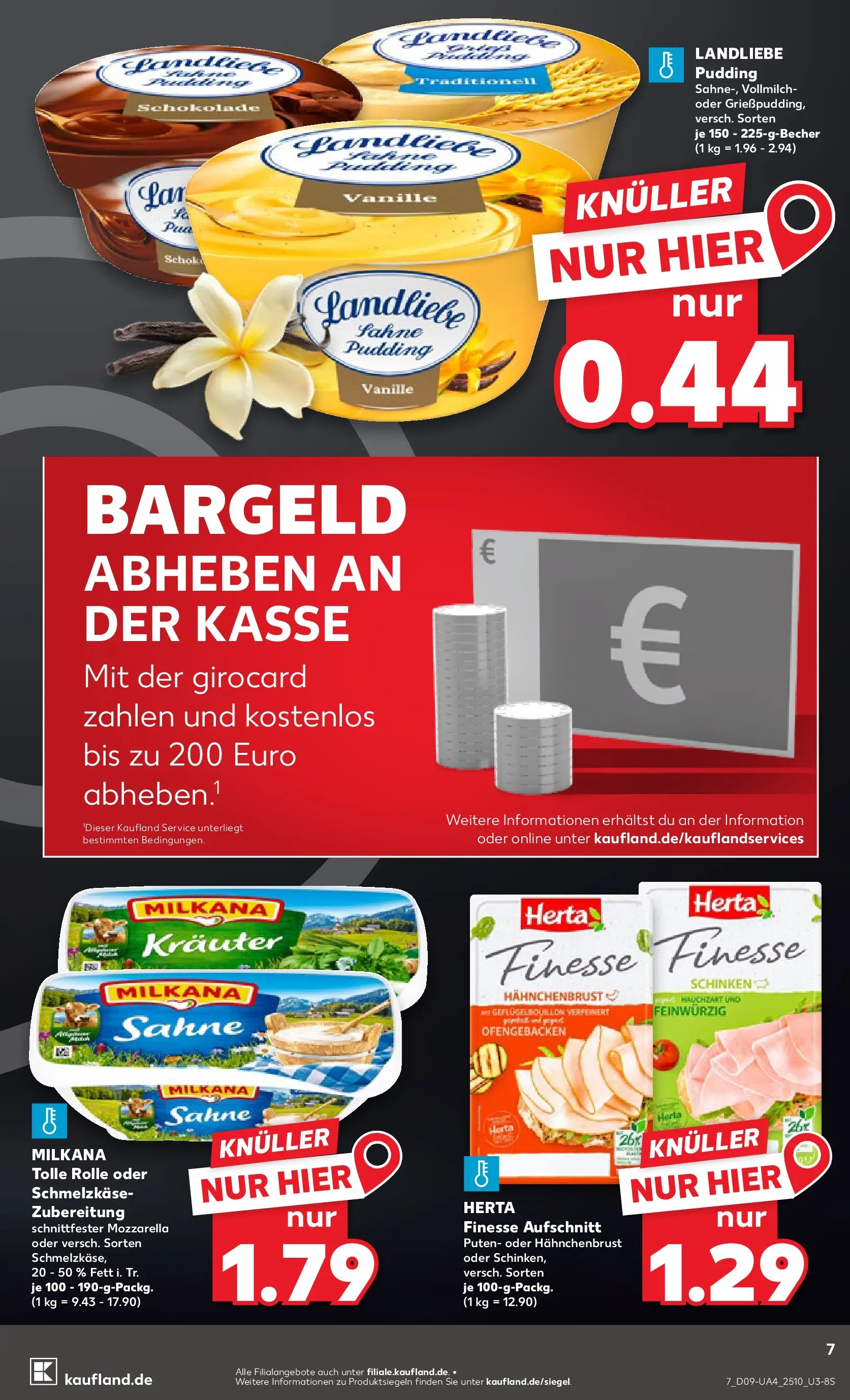 Prospekt Kaufland ab 26.02.2026 » Angebote Online zum Blättern | Seite: 7 | Produkte: Mozzarella, Pudding, Sahne, Hahnchenbrust