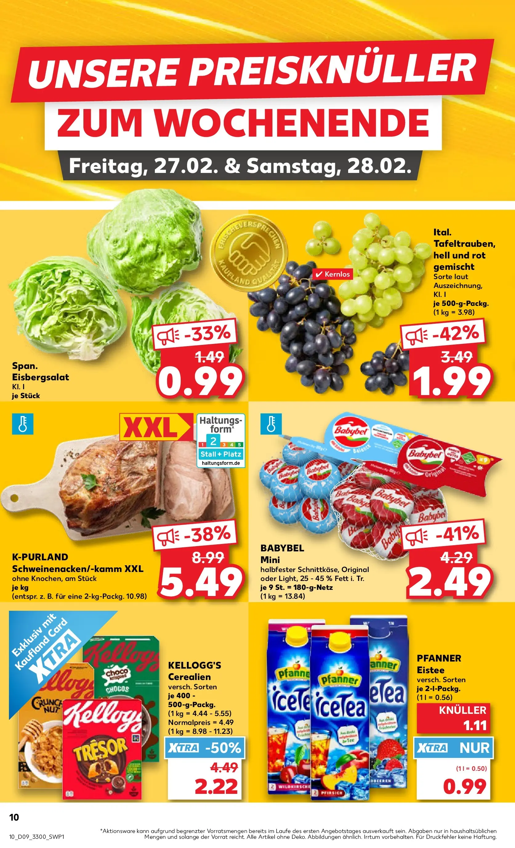 Prospekt Kaufland ab 26.02.2026 » Angebote und Werbung Online | Seite: 10 | Produkte: Kellogg's, Eisbergsalat, Pfanner eistee, Babybel Prospekt Kaufland ab 26.02.2026 » Angebote Online zum Blättern | Seite: 10 | Produkte: Kellogg's, Eisbergsalat, Pfanner eistee, Babybel