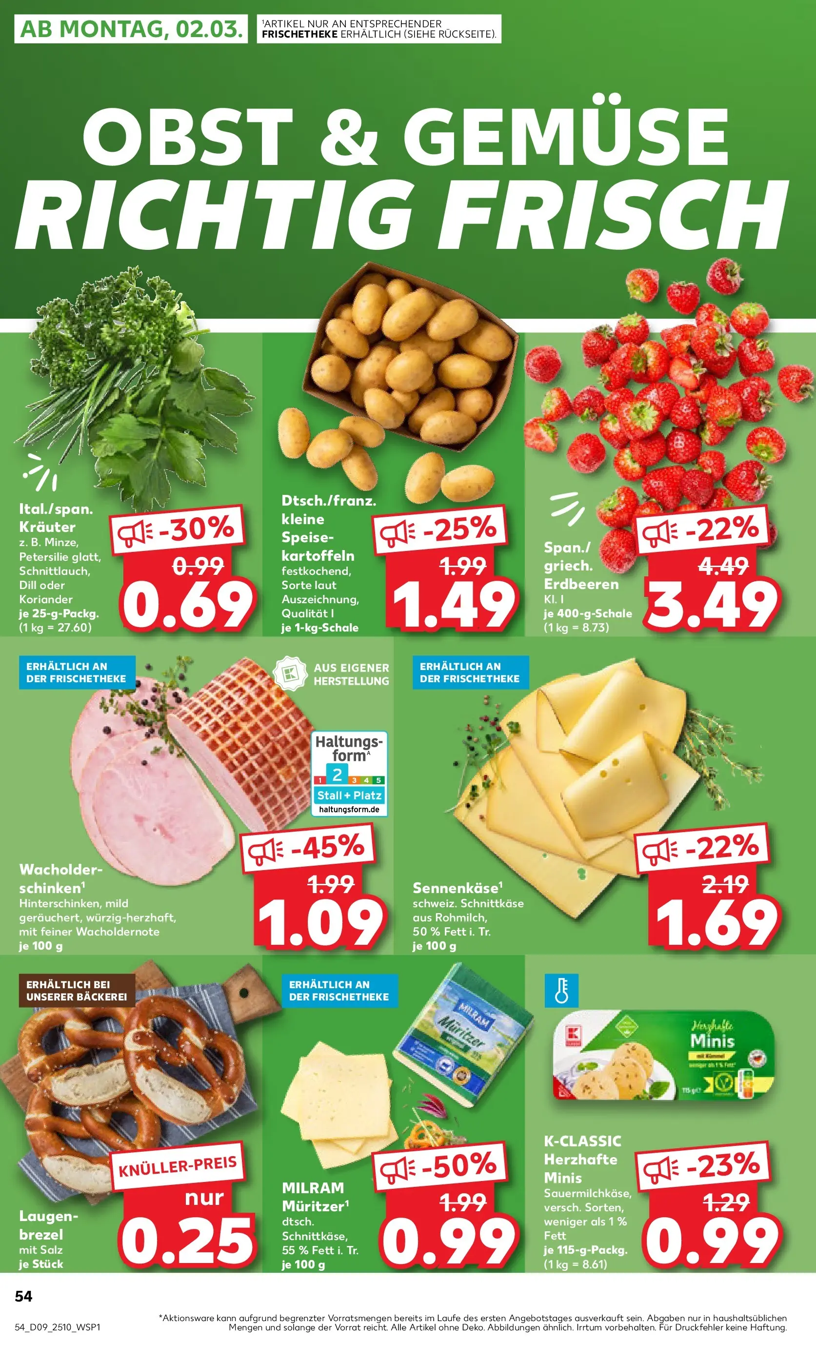 Prospekt Kaufland ab 26.02.2026 » Angebote und Werbung Online | Seite: 54 | Produkte: Bäckerei, Kartoffeln, Petersilie, Erdbeeren Prospekt Kaufland ab 26.02.2026 » Angebote Online zum Blättern | Seite: 54 | Produkte: Bäckerei, Kartoffeln, Petersilie, Erdbeeren