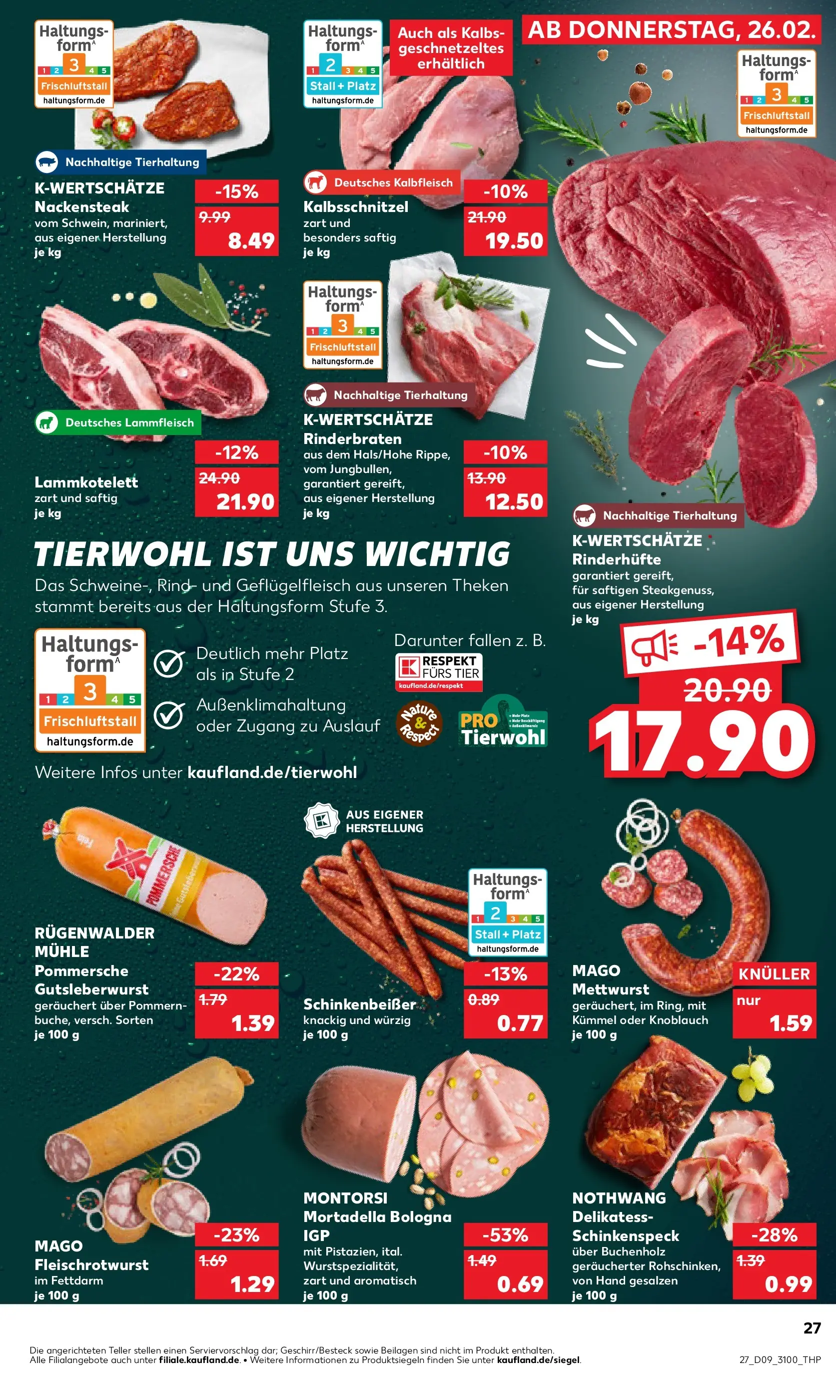 Prospekt Kaufland ab 26.02.2026 » Angebote Online zum Blättern | Seite: 27 | Produkte: Rinderbraten, Mühle, Knoblauch