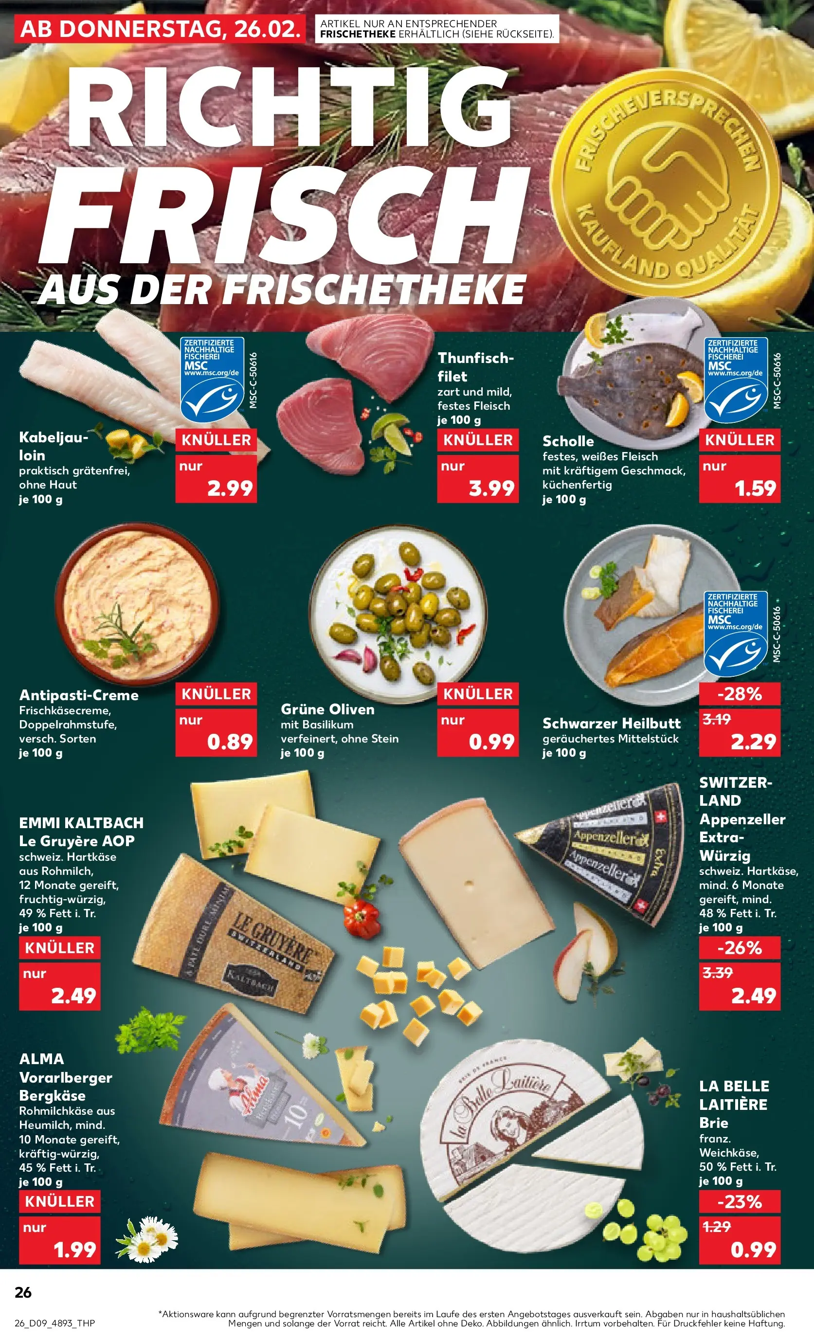 Prospekt Kaufland ab 26.02.2026 » Angebote Online zum Blättern | Seite: 26 | Produkte: Thunfisch, Fleisch