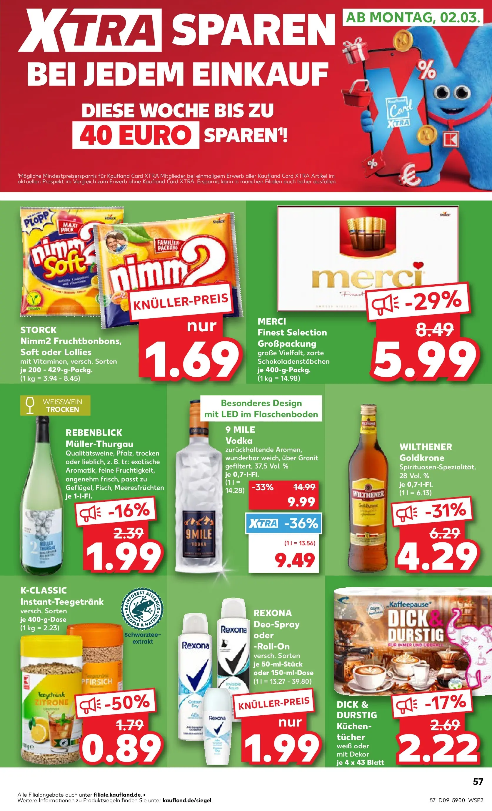 Prospekt Kaufland ab 26.02.2026 » Angebote und Werbung Online | Seite: 57 | Produkte: Merci, Wilthener, Zitrone, Deospray Prospekt Kaufland ab 26.02.2026 » Angebote Online zum Blättern | Seite: 57 | Produkte: Merci, Wilthener, Zitrone, Deospray