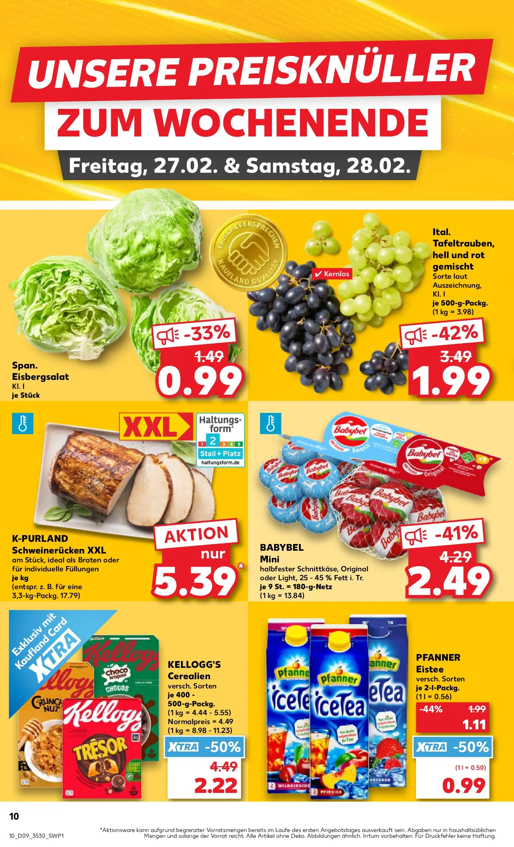 Prospekt Kaufland ab 26.02.2026 » Angebote und Werbung Online | Seite: 10 | Produkte: Pfanner eistee, Pfirsich, Schweinerucken, Babybel Prospekt Kaufland ab 26.02.2026 » Angebote Online zum Blättern | Seite: 10 | Produkte: Pfanner eistee, Pfirsich, Schweinerucken, Babybel