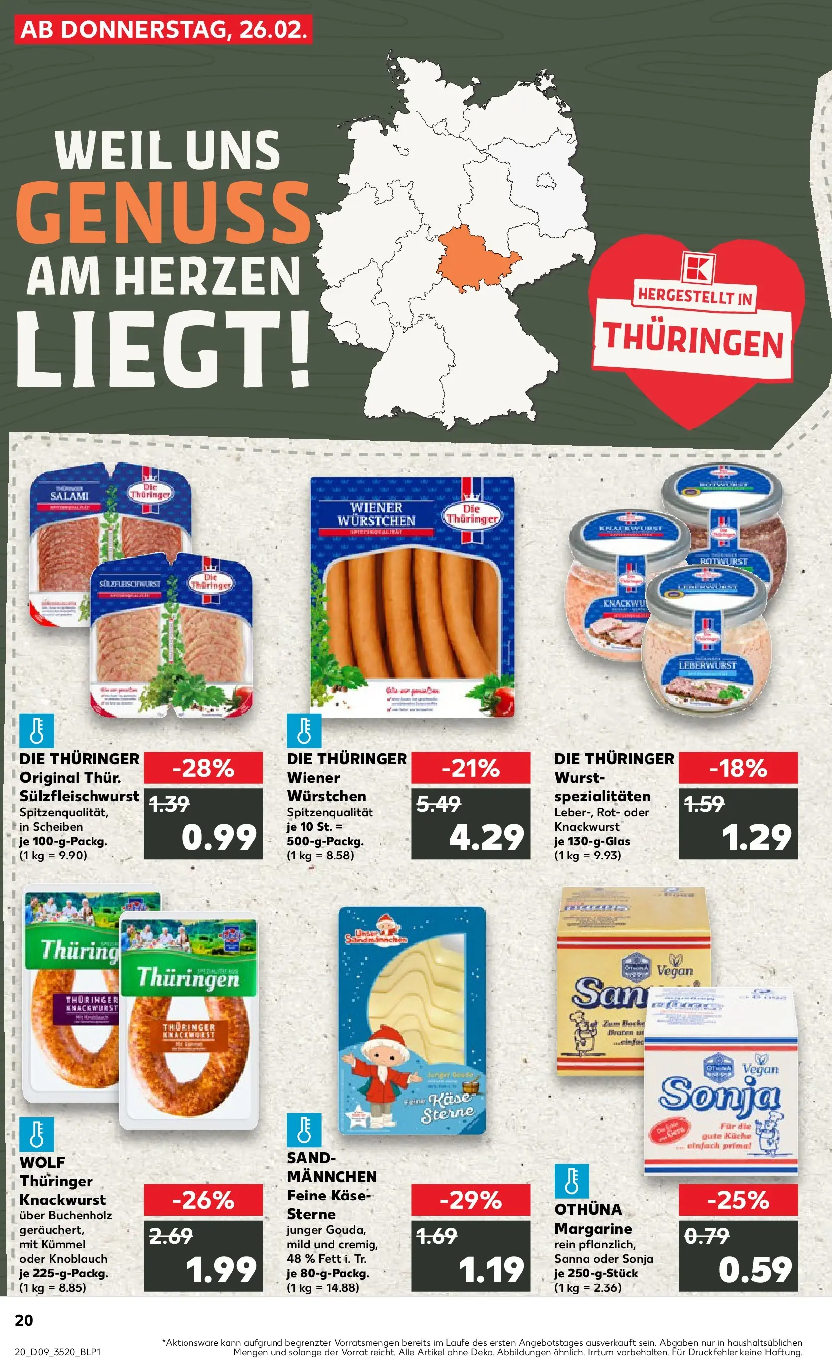 Prospekt Kaufland ab 26.02.2026 » Angebote und Werbung Online | Seite: 20 | Produkte: Margarine, Käse, Küche, Knoblauch Prospekt Kaufland ab 26.02.2026 » Angebote Online zum Blättern | Seite: 20 | Produkte: Margarine, Käse, Küche, Knoblauch