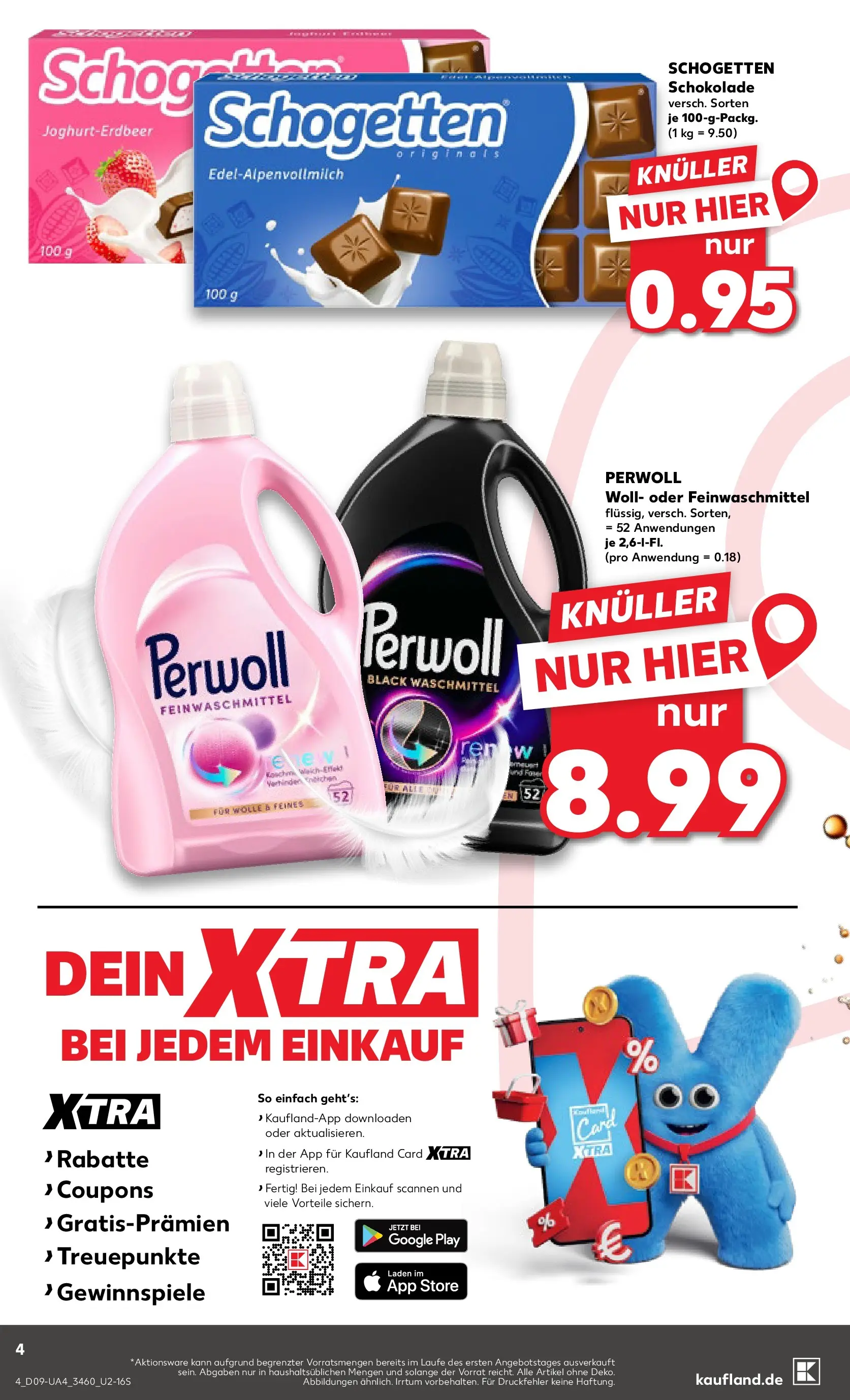 Prospekt Kaufland ab 26.02.2026 » Angebote Online zum Blättern | Seite: 4 | Produkte: Schokolade, Perwoll, Waschmittel, Schogetten