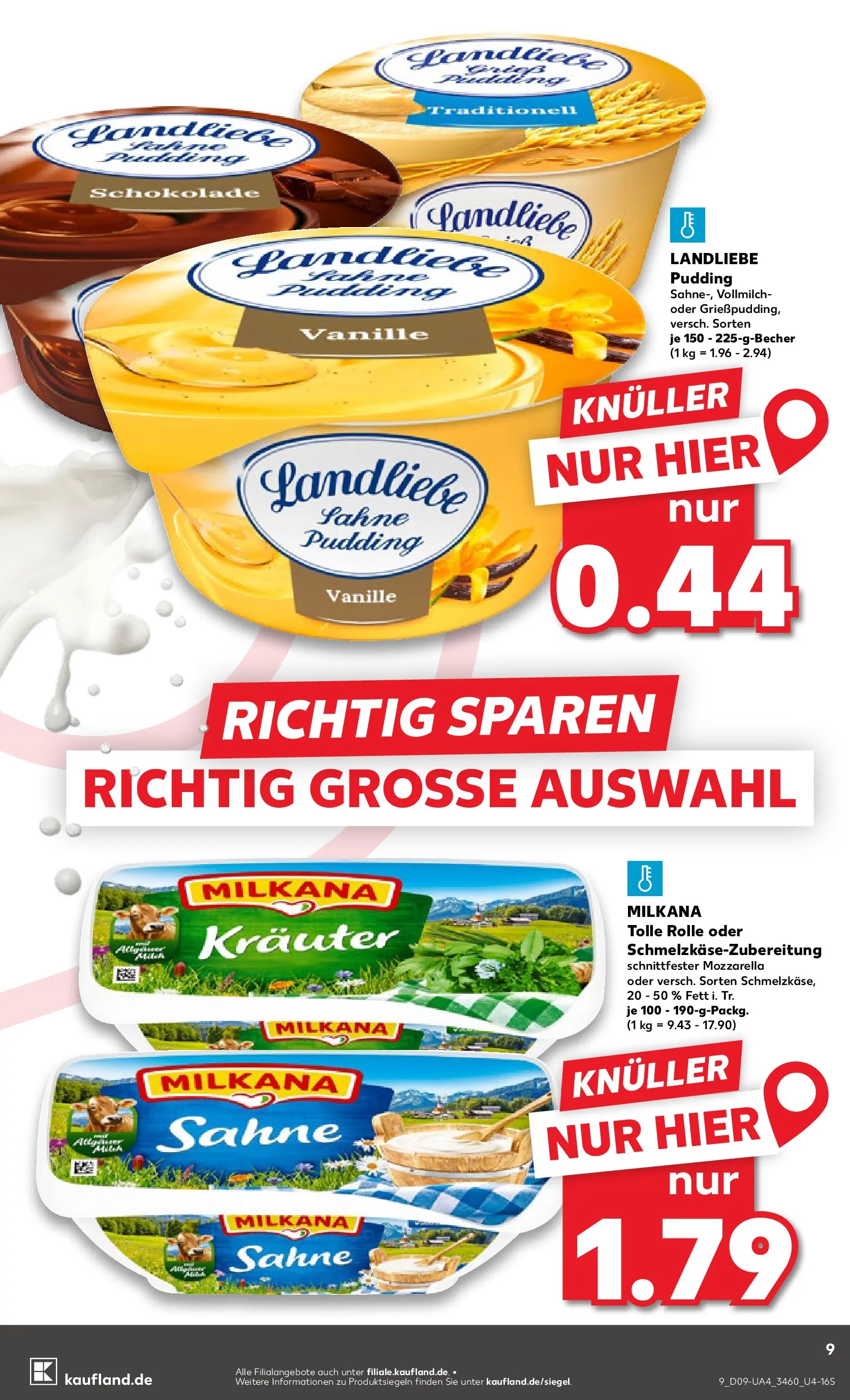 Prospekt Kaufland ab 26.02.2026 » Angebote Online zum Blättern | Seite: 9 | Produkte: Schokolade, Milkana, Pudding, Sahne