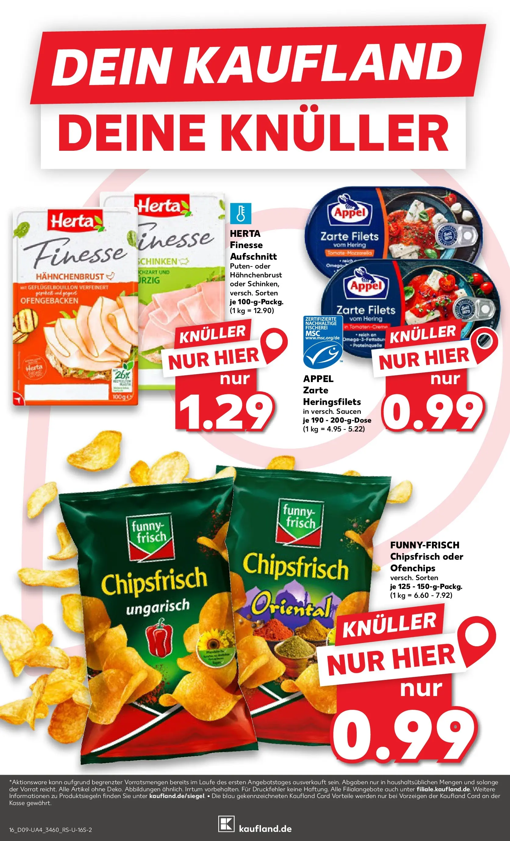 Prospekt Kaufland ab 26.02.2026 » Angebote Online zum Blättern | Seite: 16 | Produkte: Funny frisch, Chips, Herta finesse, Hahnchenbrust