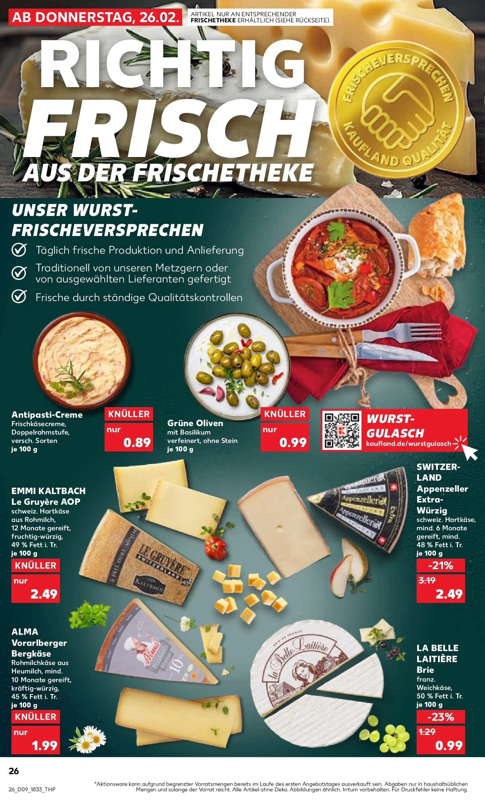 Prospekt Kaufland ab 26.02.2026 » Angebote und Werbung Online | Seite: 30 | Produkte: Gulasch, Wurst Prospekt Kaufland ab 26.02.2026 » Angebote Online zum Blättern | Seite: 30 | Produkte: Gulasch, Wurst