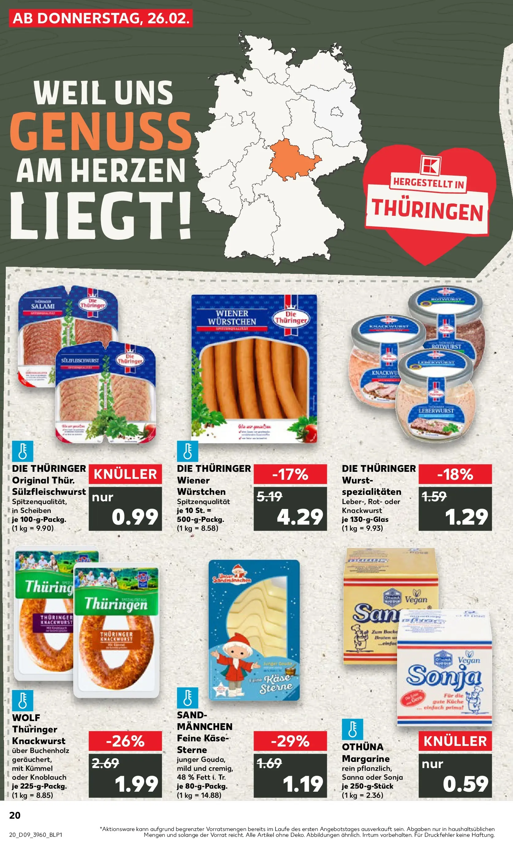 Prospekt Kaufland ab 26.02.2026 » Angebote und Werbung Online | Seite: 20 | Produkte: Margarine, Küche, Wurst, Knoblauch Prospekt Kaufland ab 26.02.2026 » Angebote Online zum Blättern | Seite: 20 | Produkte: Margarine, Küche, Wurst, Knoblauch