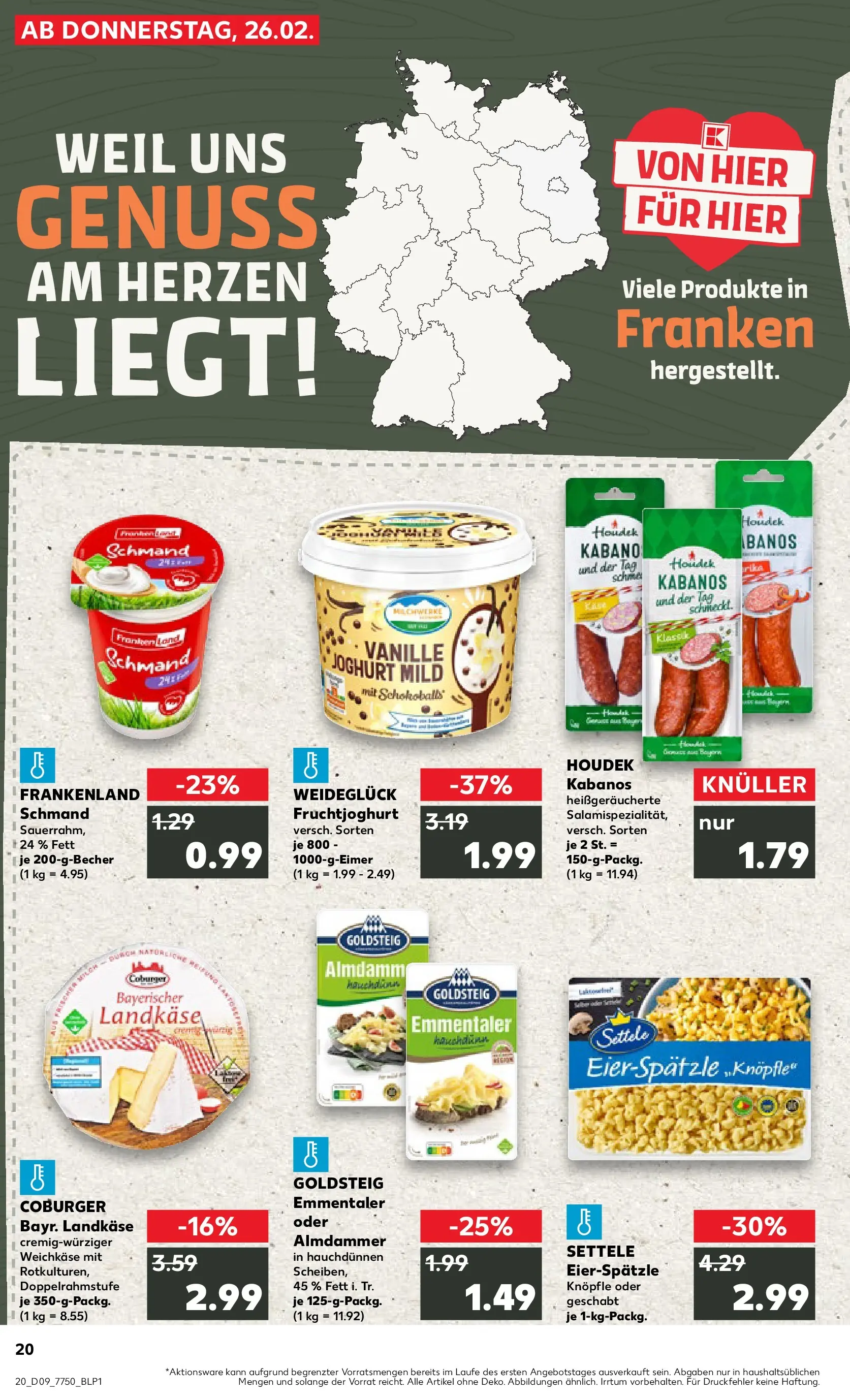 Prospekt Kaufland ab 26.02.2026 » Angebote Online zum Blättern | Seite: 20 | Produkte: Joghurt, Fruchtjoghurt