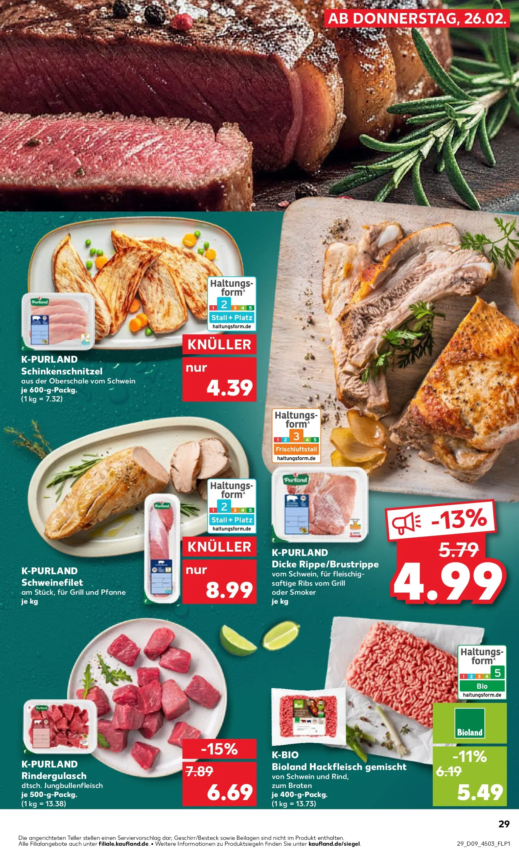 Prospekt Kaufland ab 26.02.2026 » Angebote und Werbung Online | Seite: 37 | Produkte: Grill, Rindergulasch, Schweinefilet, Hackfleisch Prospekt Kaufland ab 26.02.2026 » Angebote Online zum Blättern | Seite: 37 | Produkte: Grill, Rindergulasch, Schweinefilet, Hackfleisch