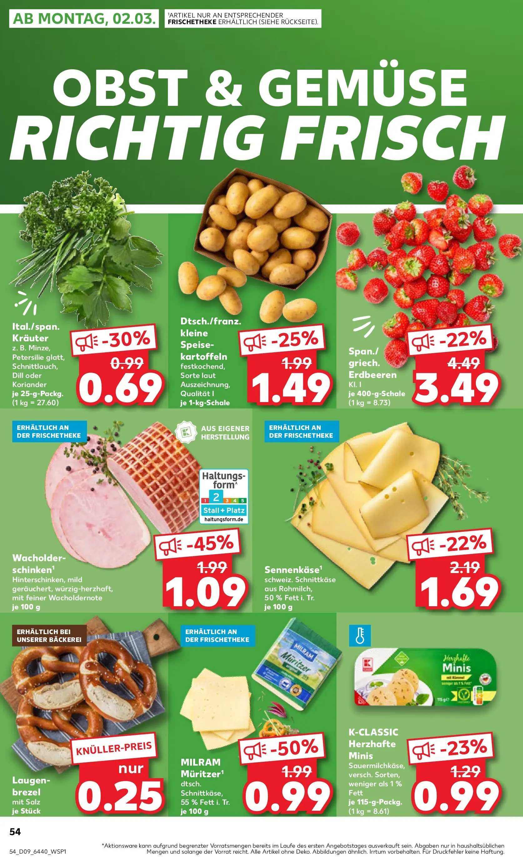 Prospekt Kaufland ab 26.02.2026 » Angebote Online zum Blättern | Seite: 54 | Produkte: Bäckerei, Salz, Petersilie, Dill