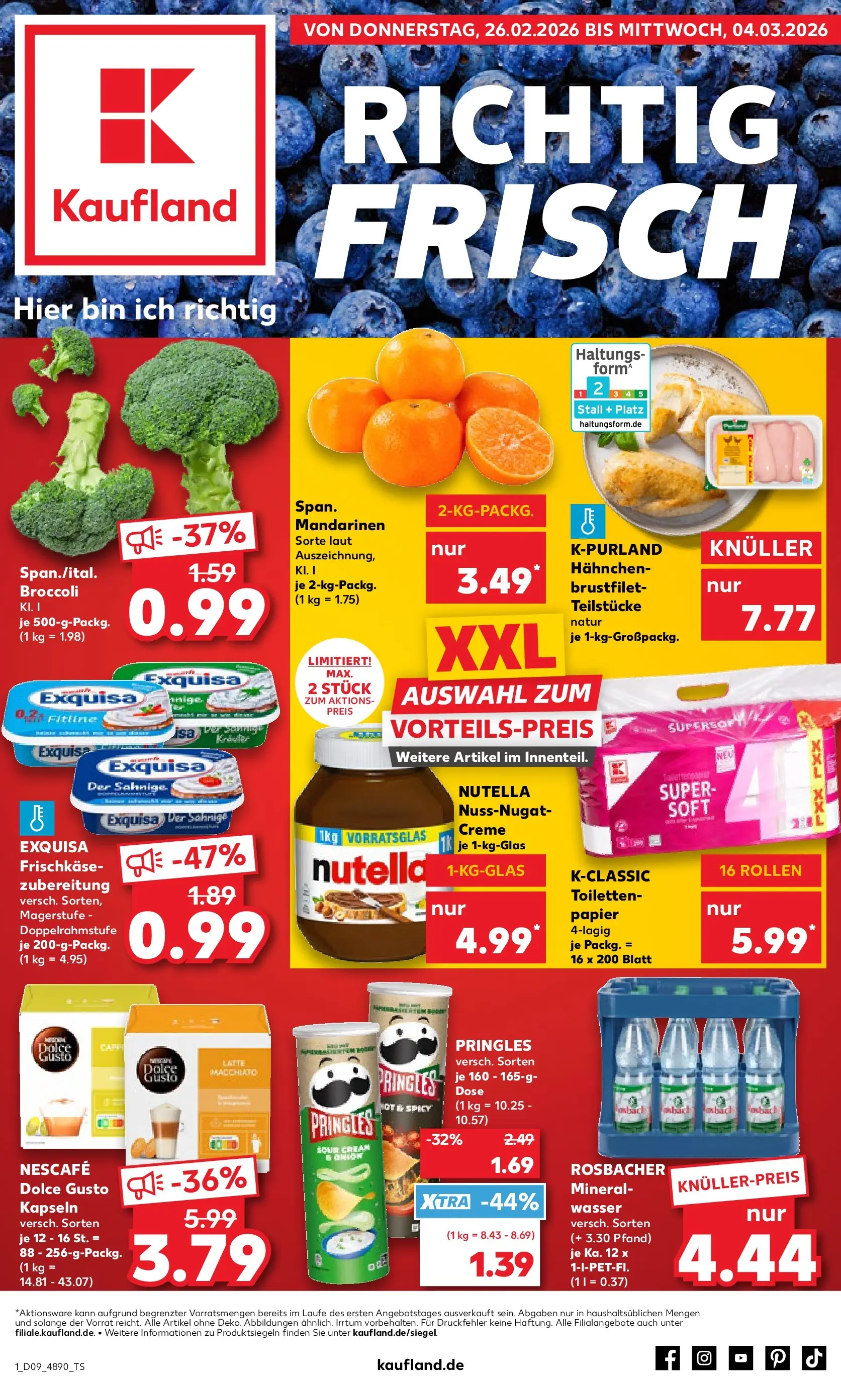 Prospekt Kaufland ab 26.02.2026 » Angebote Online zum Blättern | Seite: 9 | Produkte: Nescafe, Hahnchen, Exquisa, Frischkase