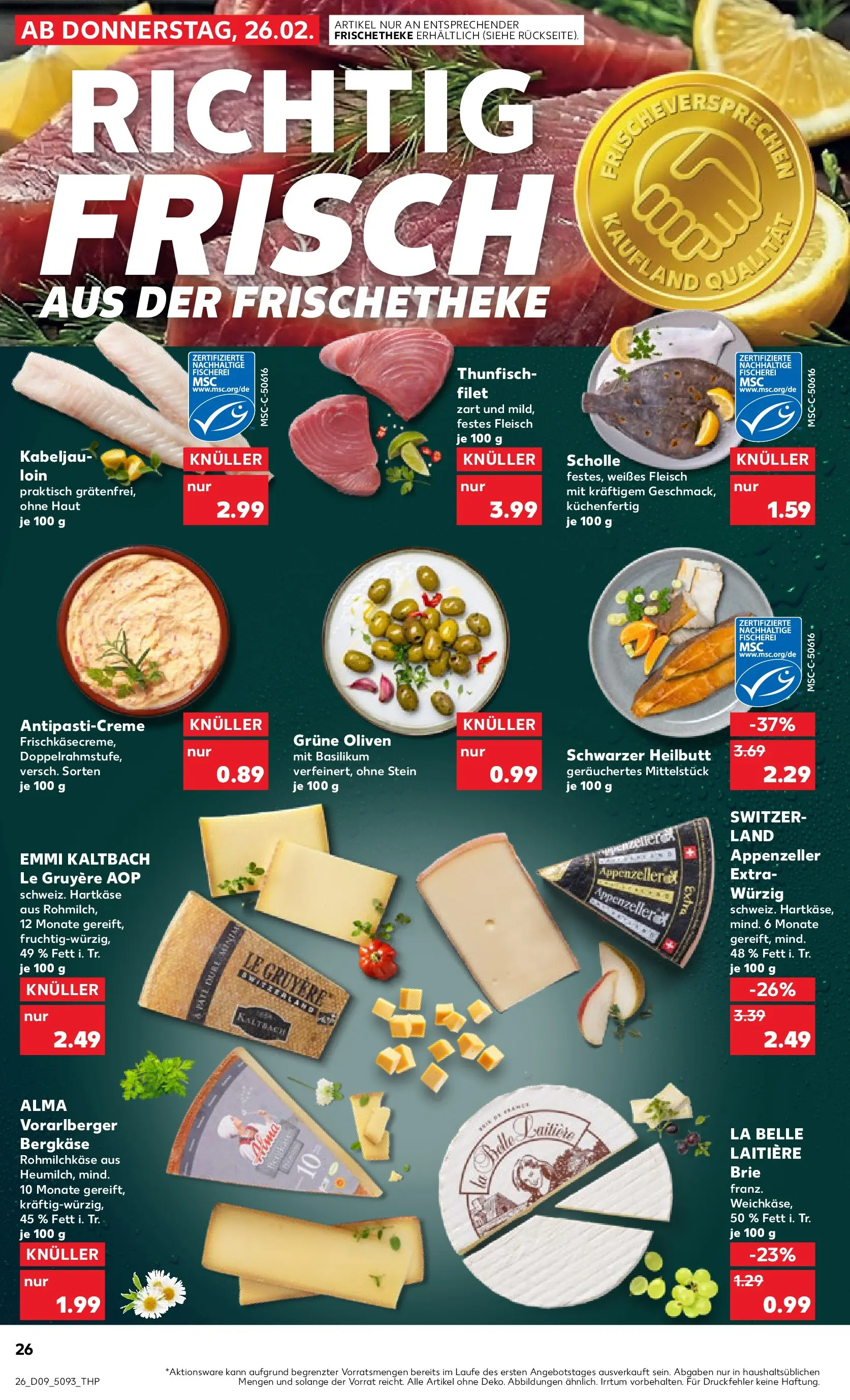 Prospekt Kaufland ab 26.02.2026 » Angebote Online zum Blättern | Seite: 26 | Produkte: Thunfisch, Fleisch