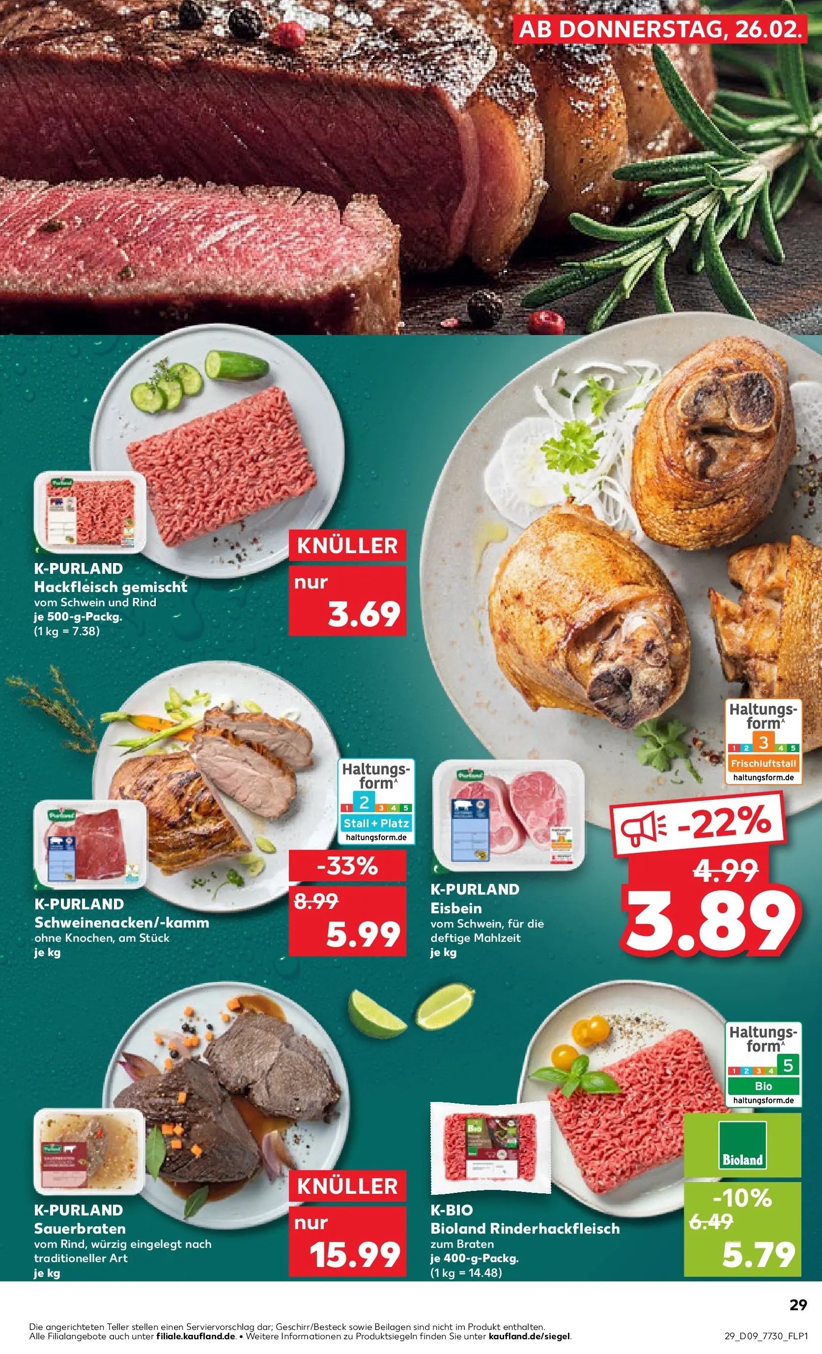 Prospekt Kaufland ab 26.02.2026 » Angebote Online zum Blättern | Seite: 37 | Produkte: Hackfleisch