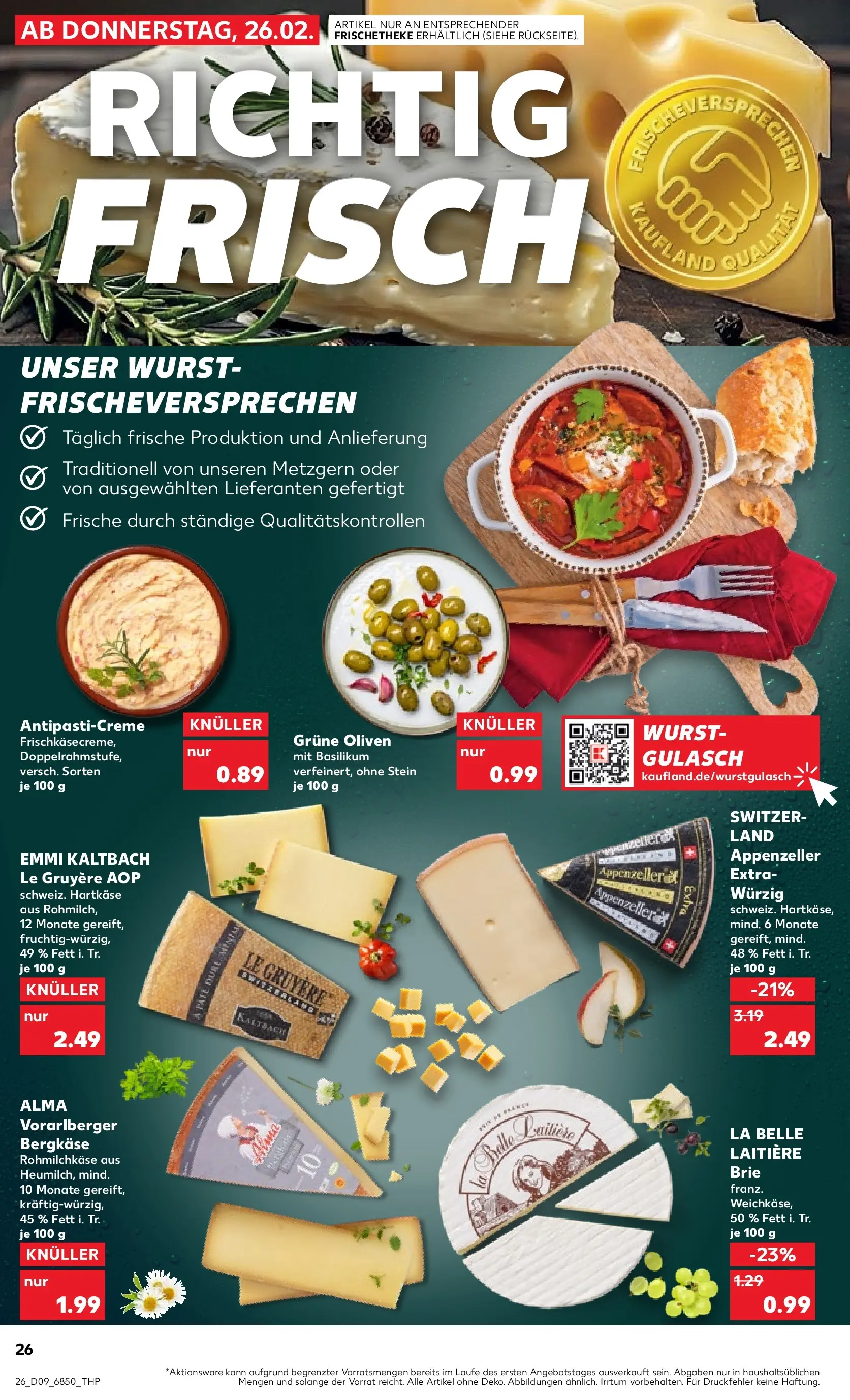 Prospekt Kaufland ab 26.02.2026 » Angebote und Werbung Online | Seite: 30 | Produkte: Gulasch, Wurst Prospekt Kaufland ab 26.02.2026 » Angebote Online zum Blättern | Seite: 30 | Produkte: Gulasch, Wurst