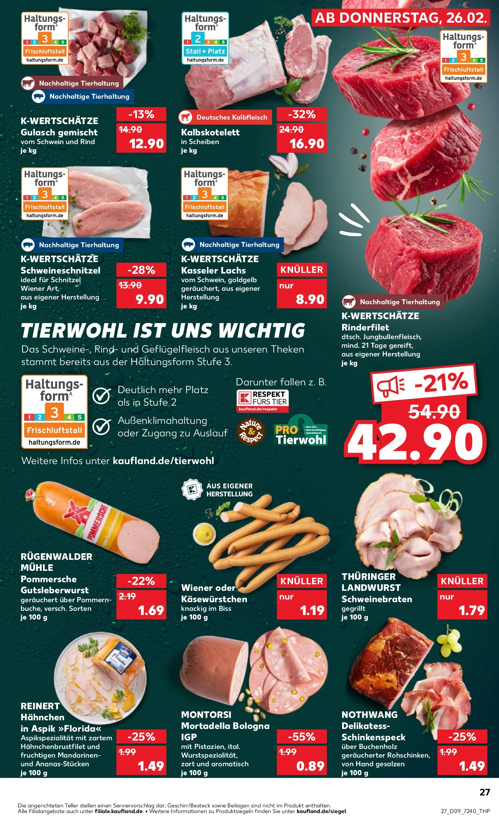 Prospekt Kaufland ab 26.02.2026 » Angebote und Werbung Online | Seite: 27 | Produkte: Mühle, Hahnchen, Rinderfilet, Gulasch Prospekt Kaufland ab 26.02.2026 » Angebote Online zum Blättern | Seite: 27 | Produkte: Mühle, Hahnchen, Rinderfilet, Gulasch