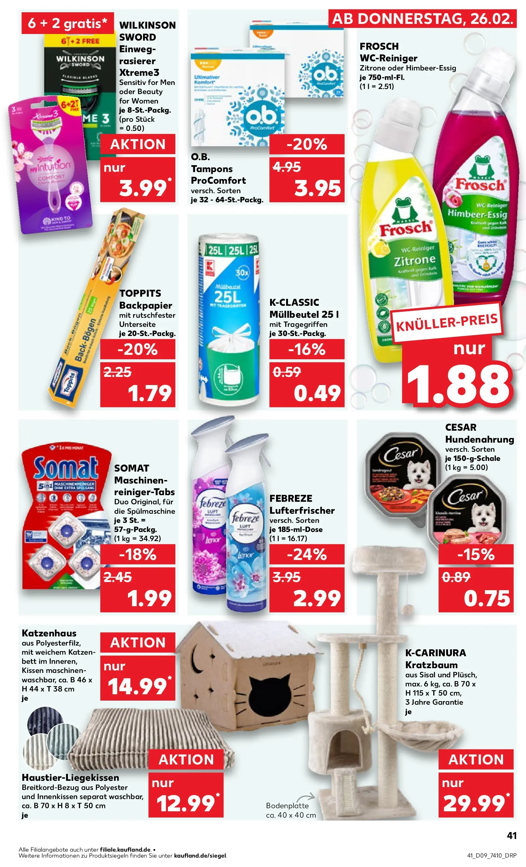 Prospekt Kaufland ab 26.02.2026 » Angebote und Werbung Online | Seite: 41 | Produkte: Lenor, Rasierer, Bett, Kissen Prospekt Kaufland ab 26.02.2026 » Angebote Online zum Blättern | Seite: 41 | Produkte: Lenor, Rasierer, Bett, Kissen