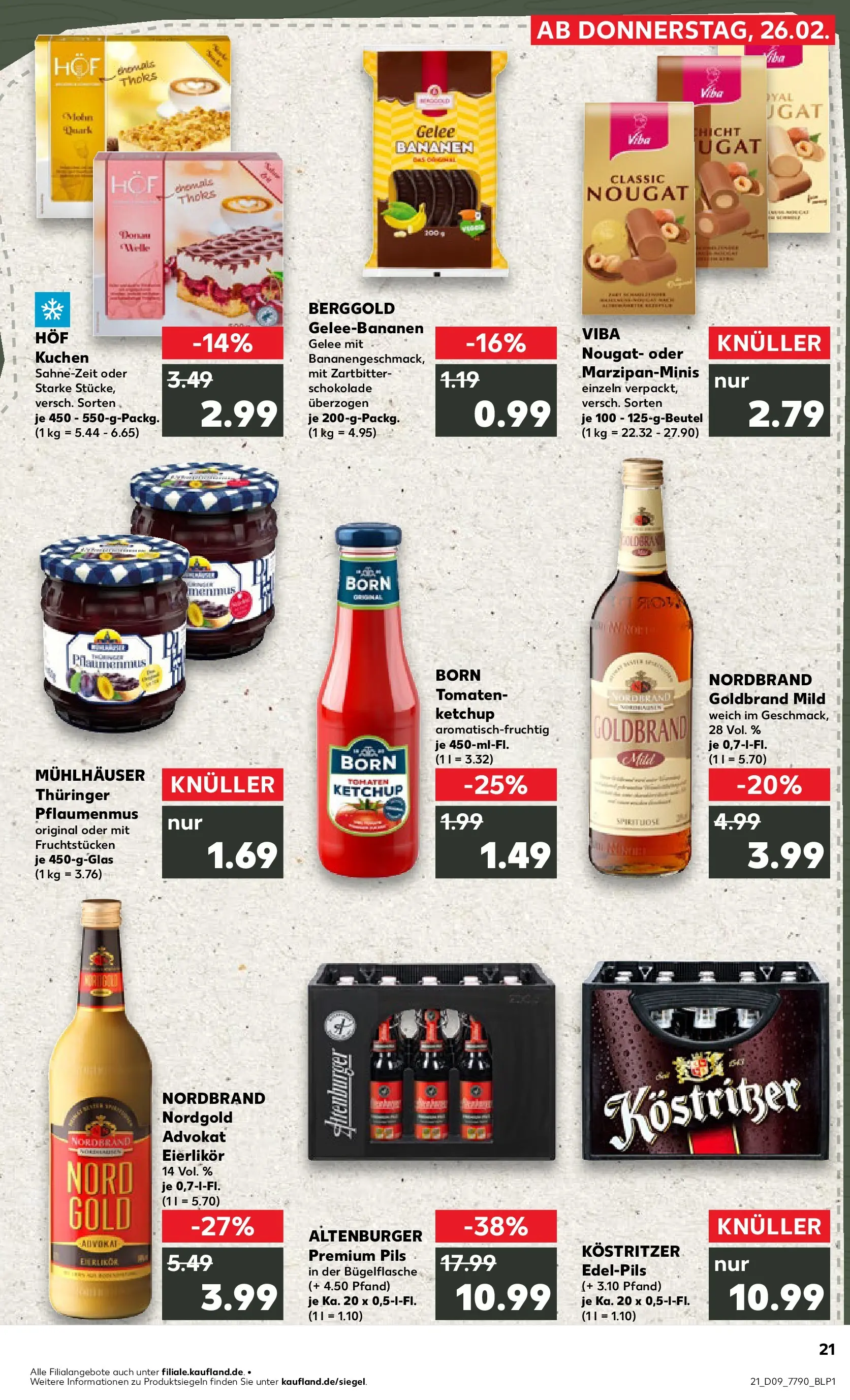 Prospekt Kaufland ab 26.02.2026 » Angebote und Werbung Online | Seite: 21 | Produkte: Bananen, Tomaten, Kuchen, Ketchup Prospekt Kaufland ab 26.02.2026 » Angebote Online zum Blättern | Seite: 21 | Produkte: Bananen, Tomaten, Kuchen, Ketchup