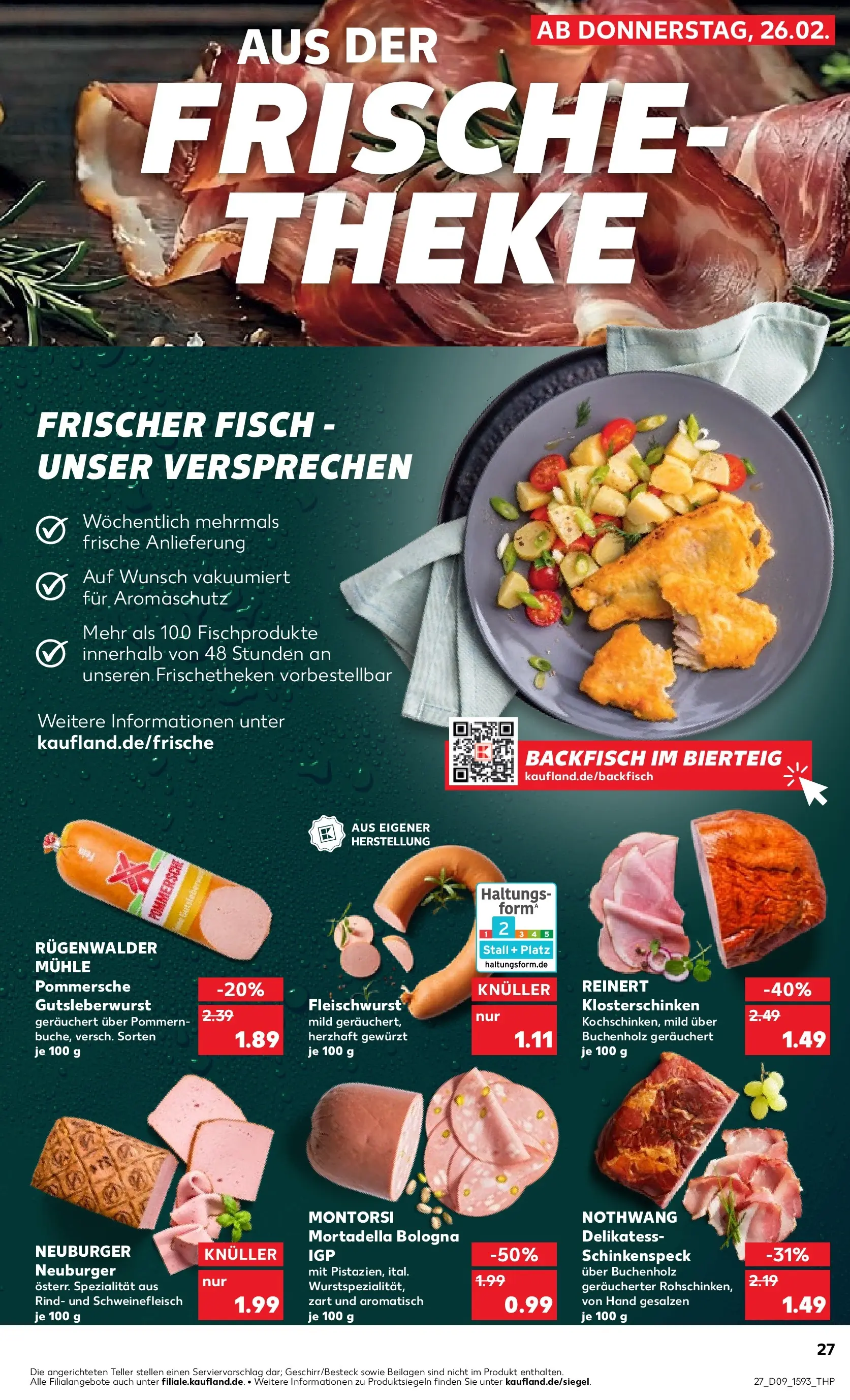 Prospekt Kaufland ab 26.02.2026 » Angebote Online zum Blättern | Seite: 31 | Produkte: Mühle, Theke, Fisch, Schweinefleisch