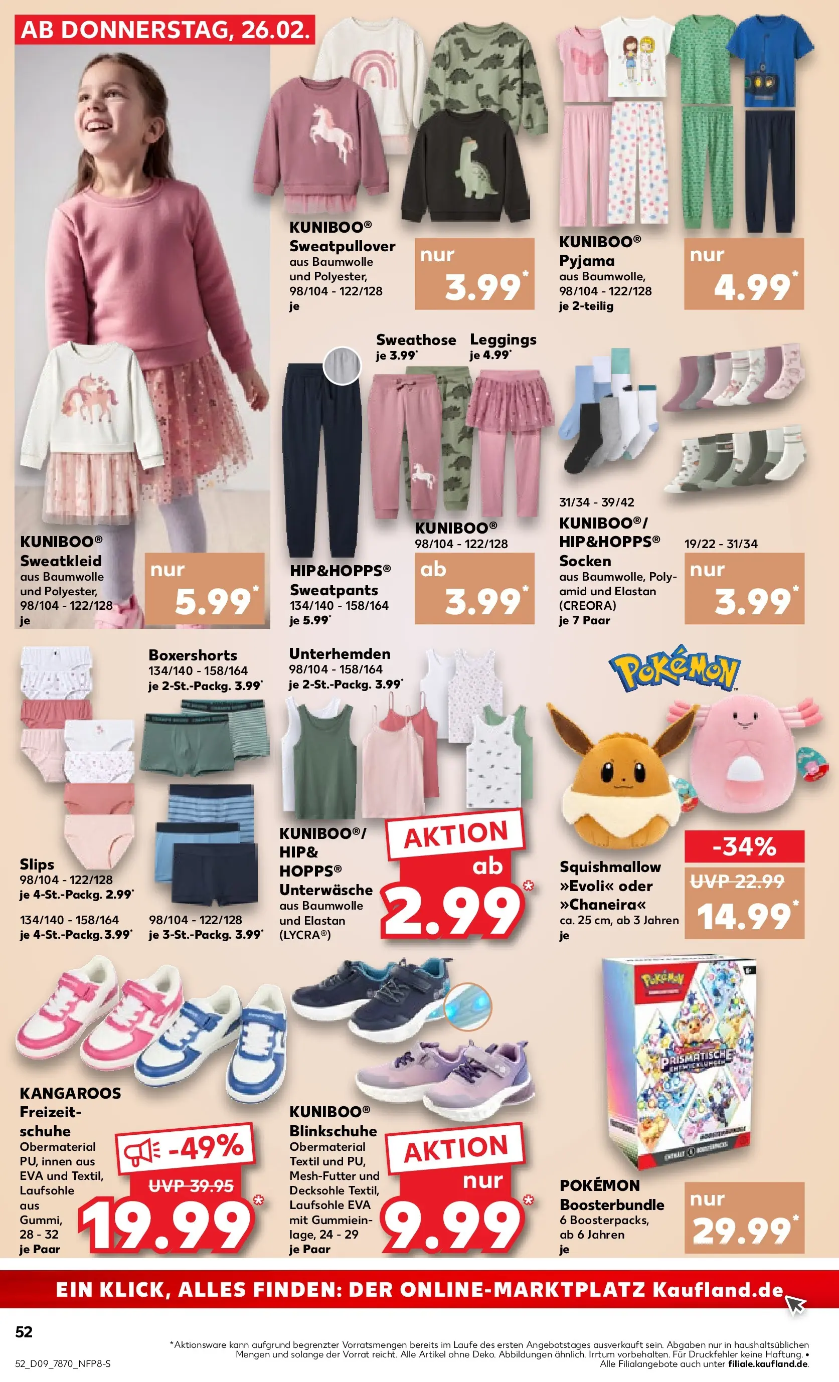 Prospekt Kaufland ab 26.02.2026 » Angebote Online zum Blättern | Seite: 56 | Produkte: Sweathose, Pyjama, Leggings, Boxer