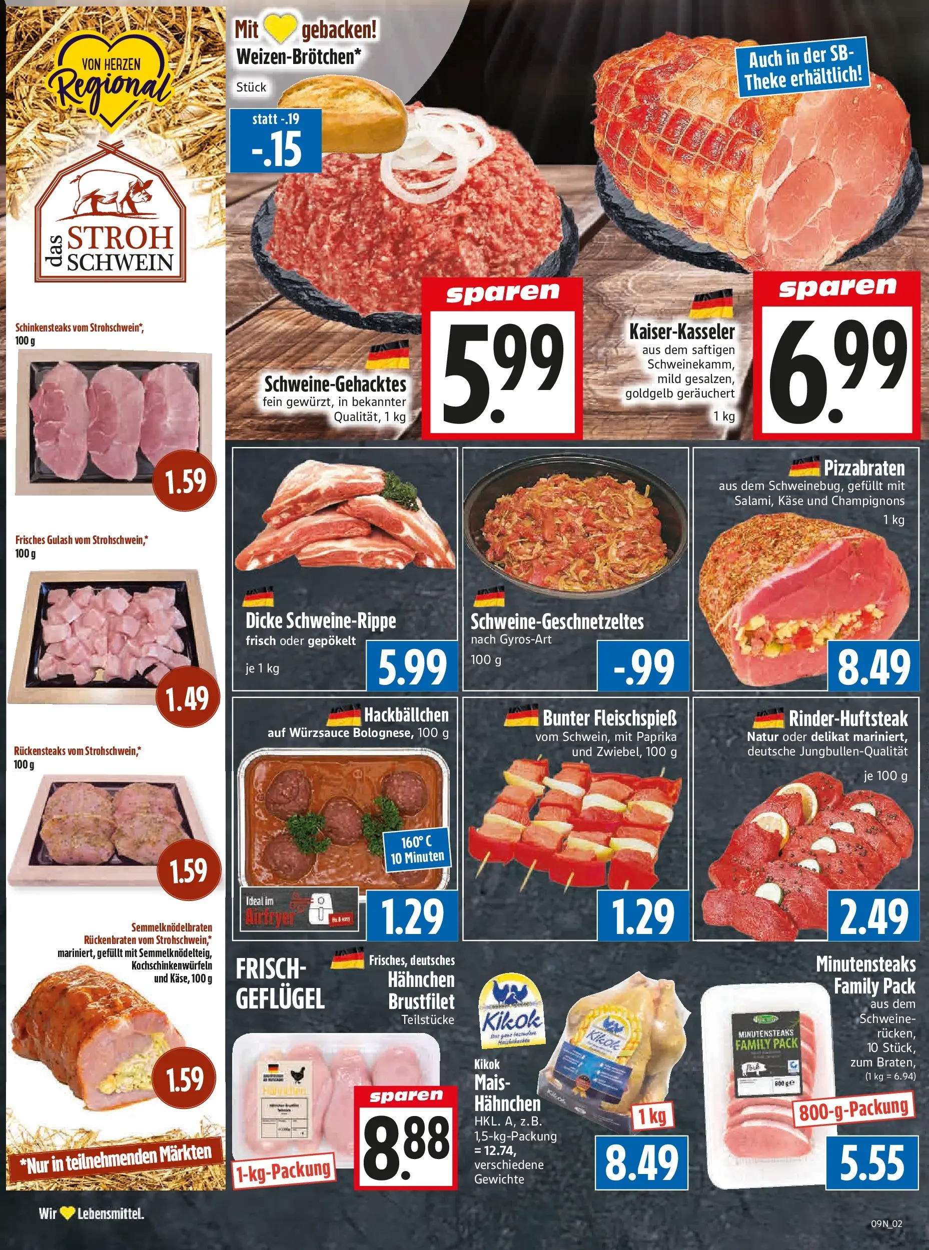 Angebote - Edeka Hahner: Wochenangebote (ab 22.02.2026) zum Blättern | Seite: 4 | Produkte: Hahnchen, Theke, Champignons, Paprika