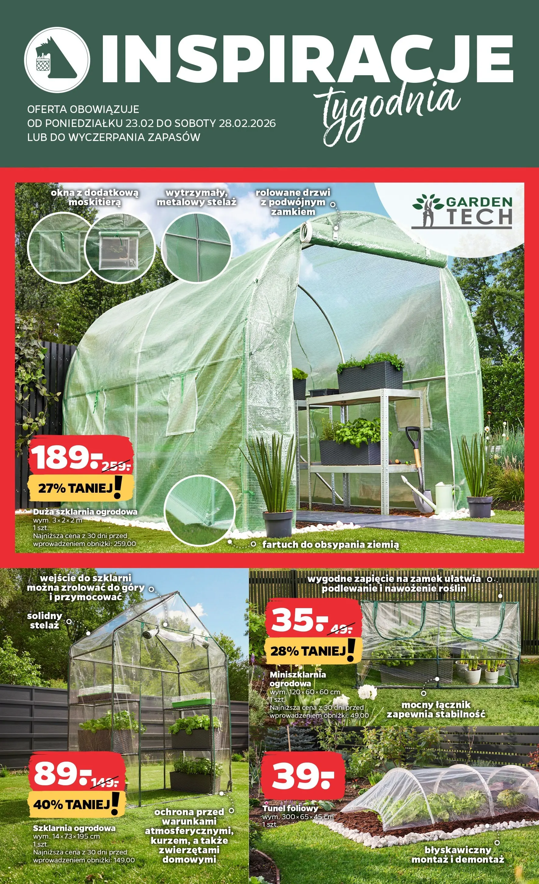 Netto - NETTO T09A ważne do 28.02.2026 od 22.02.2026 - Aktualne promocje | Strona: 34 | Produkty: Tunel foliowy, Szklarnia ogrodowa, Ziemia