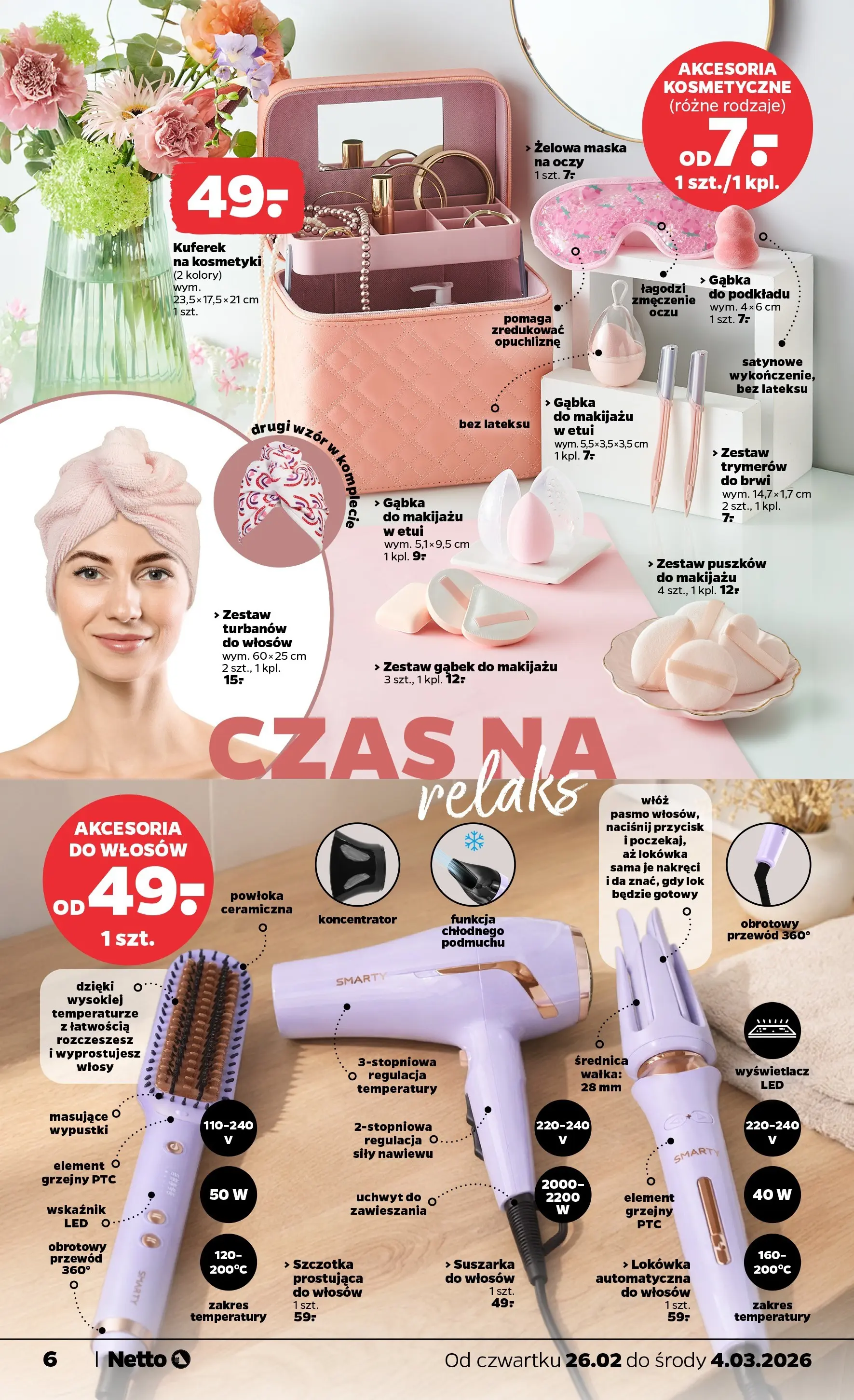 Netto gazetka - Spożywcza od 26.02.2026 - Aktualne promocje | Strona: 28 | Produkty: Suszarka, Lokówka, Szczotka, Maska