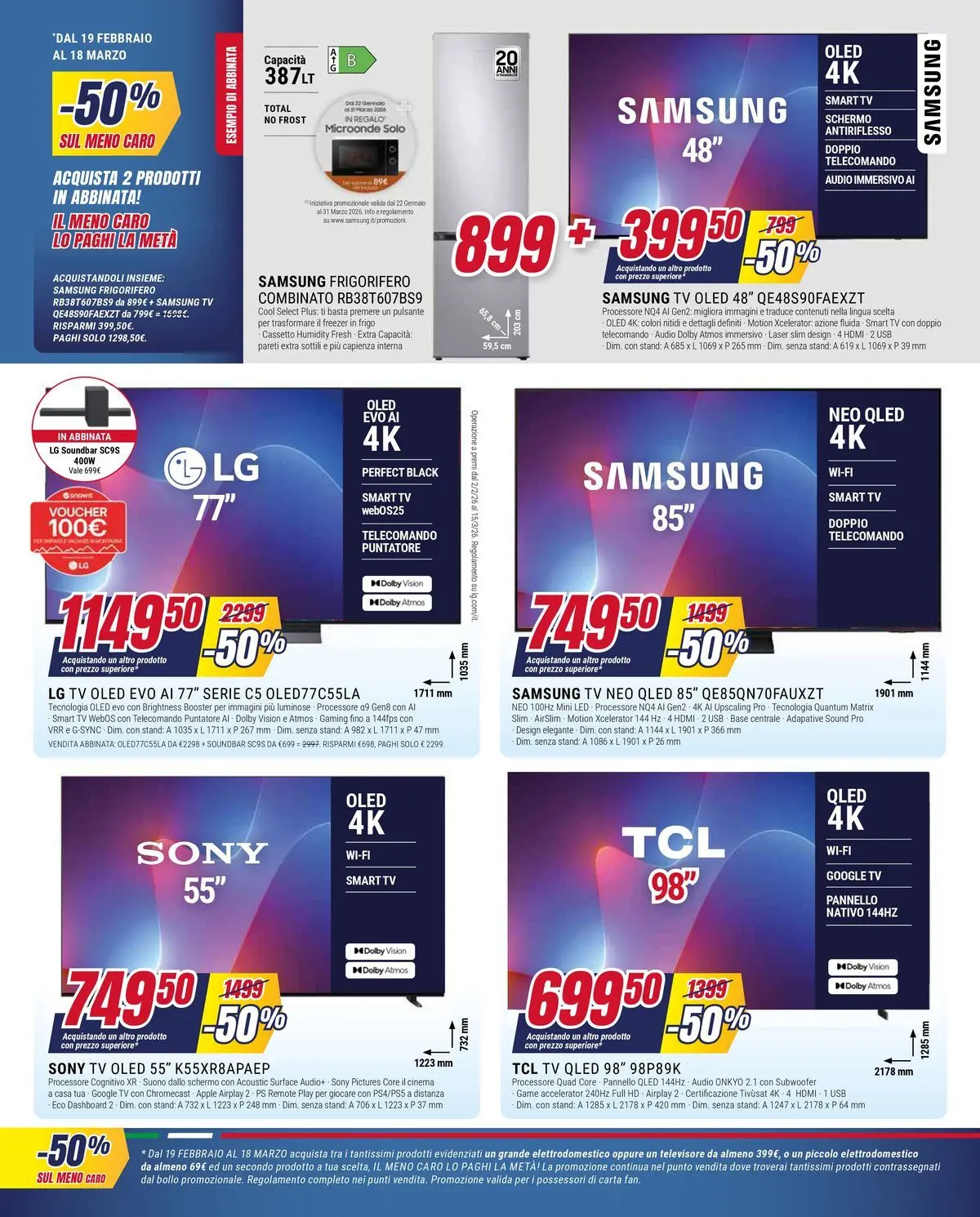 Nuovo Offerte - Il meno caro lo paghi la metà da Trony! dal 19/02/2026 > offerte anteprima 🛍️ | Pagina: 15 | Prodotti: smart TV, Freezer, TV, USB