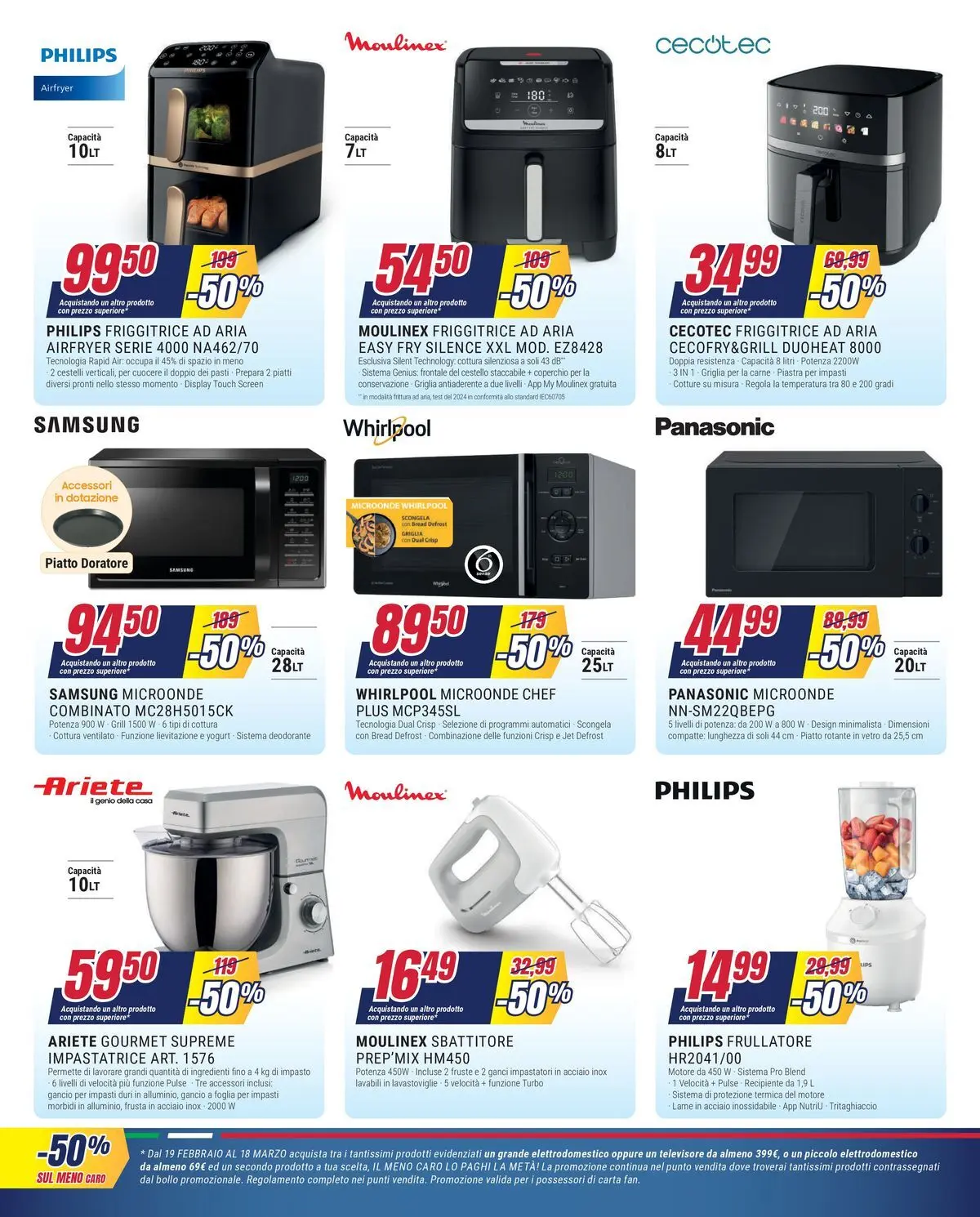 Nuovo Offerte - Il meno caro lo paghi la metà da Trony! dal 19/02/2026 > offerte anteprima 🛍️ | Pagina: 22 | Prodotti: Microonde, Friggitrice ad aria, Griglia, Friggitrice