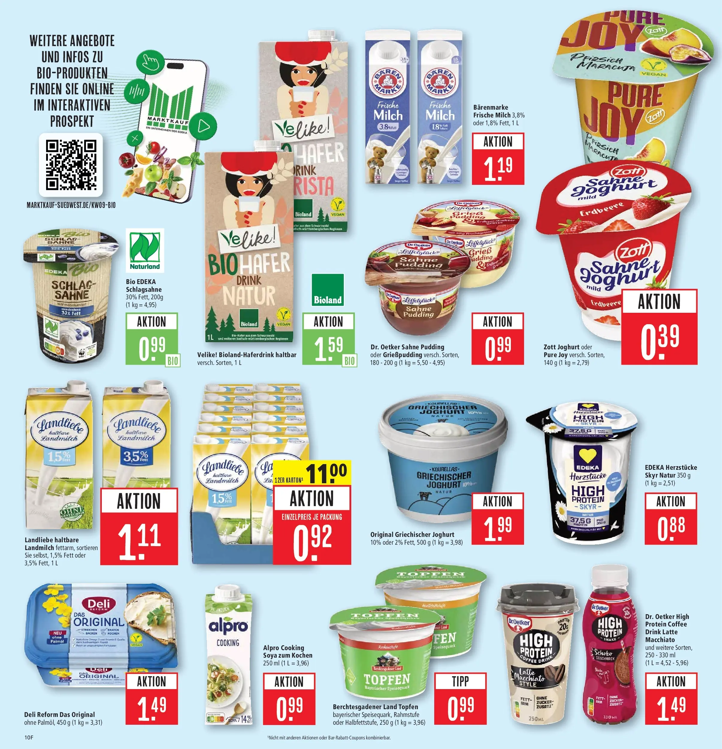Marktkauf - Marktkauf: Wochenangebote (ab 22.02.2026) » Angebote online | Seite: 16 | Produkte: Milch, Skyr, Speisequark, Deli reform