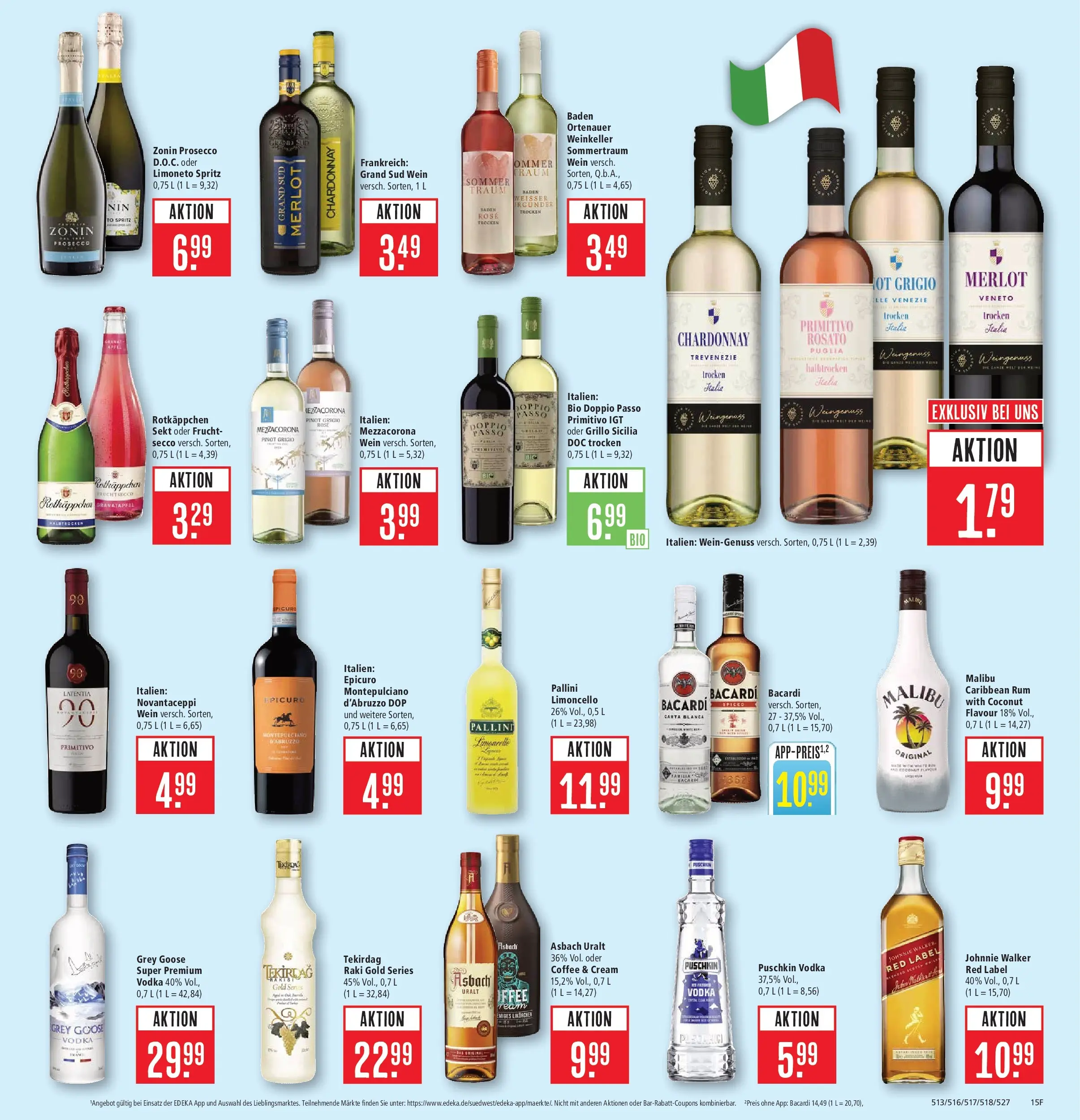 Marktkauf - Marktkauf: Wochenangebote (ab 22.02.2026) » Angebote online | Seite: 23 | Produkte: Bacardi, Sekt, Merlot, Johnnie walker