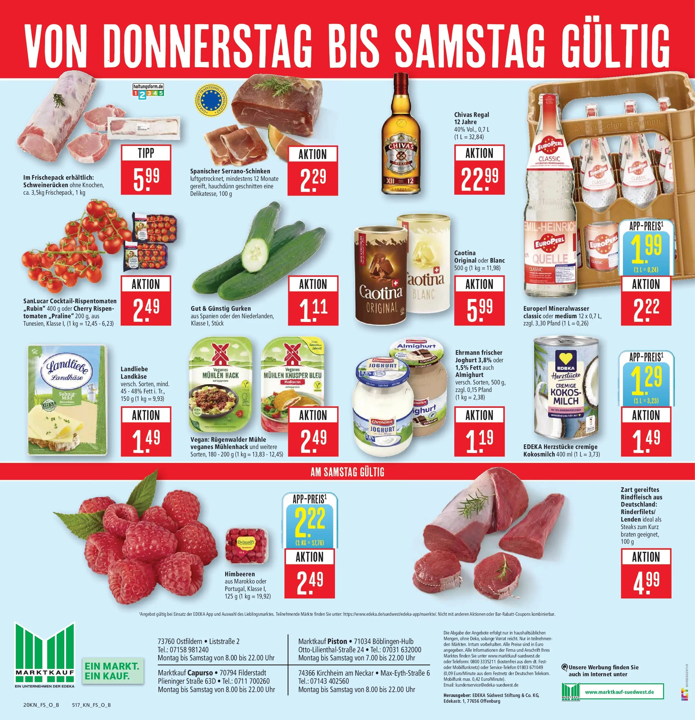 Marktkauf - Marktkauf: Wochenangebote (ab 22.02.2026) » Angebote online | Seite: 28 | Produkte: Himbeeren, Milch, Joghurt, Gurken