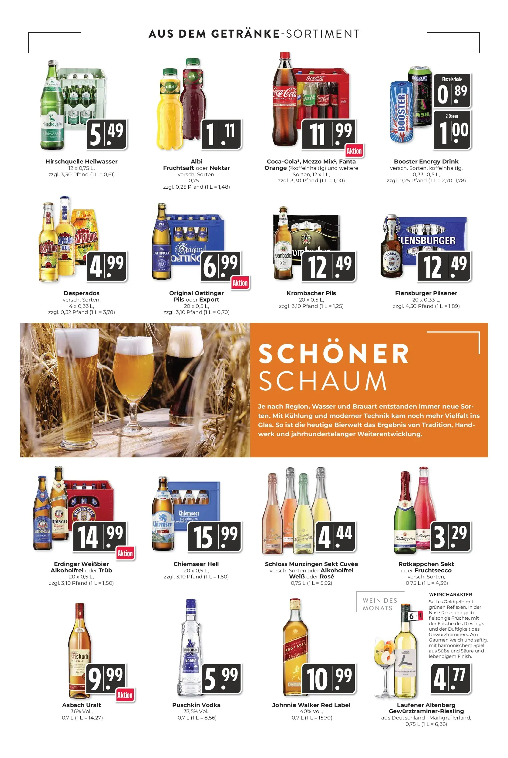 Angebote - Hieber's Frischecenter: Meine Woche (ab 22.02.2026) zum Blättern | Seite: 14 | Produkte: Energy, Oettinger, Wein, Vodka