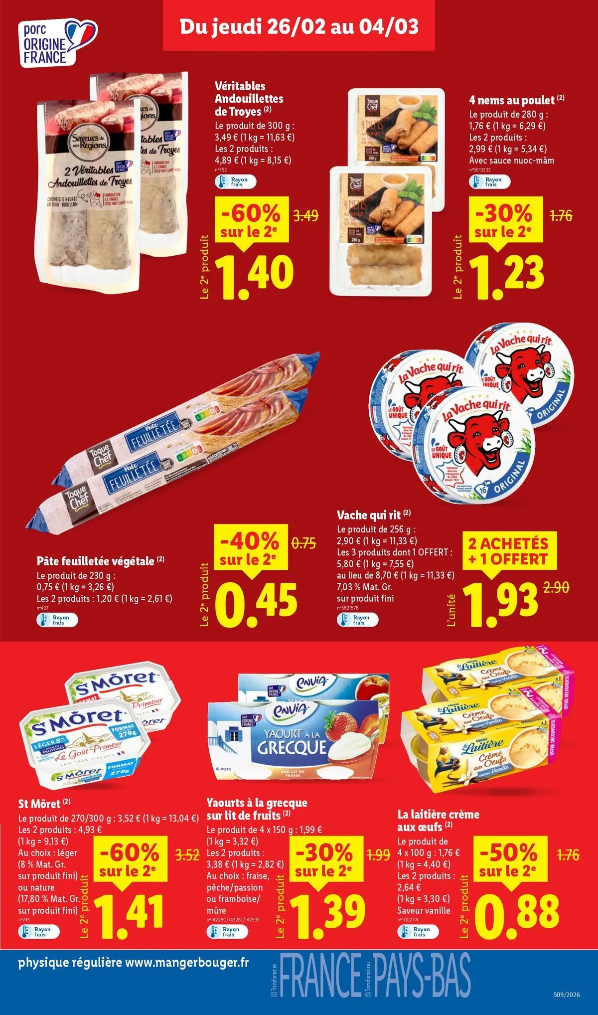Catalogue LIDL du 25/02/2026 | Promo prospectus en ligne | Page: 11 | Produits: Yaourts, Lit, Porc, Crème Catalogue LIDL du 25/02/2026 | Promo prospectus en ligne | Page: 11 | Produits: Yaourts, Lit, Porc, Crème