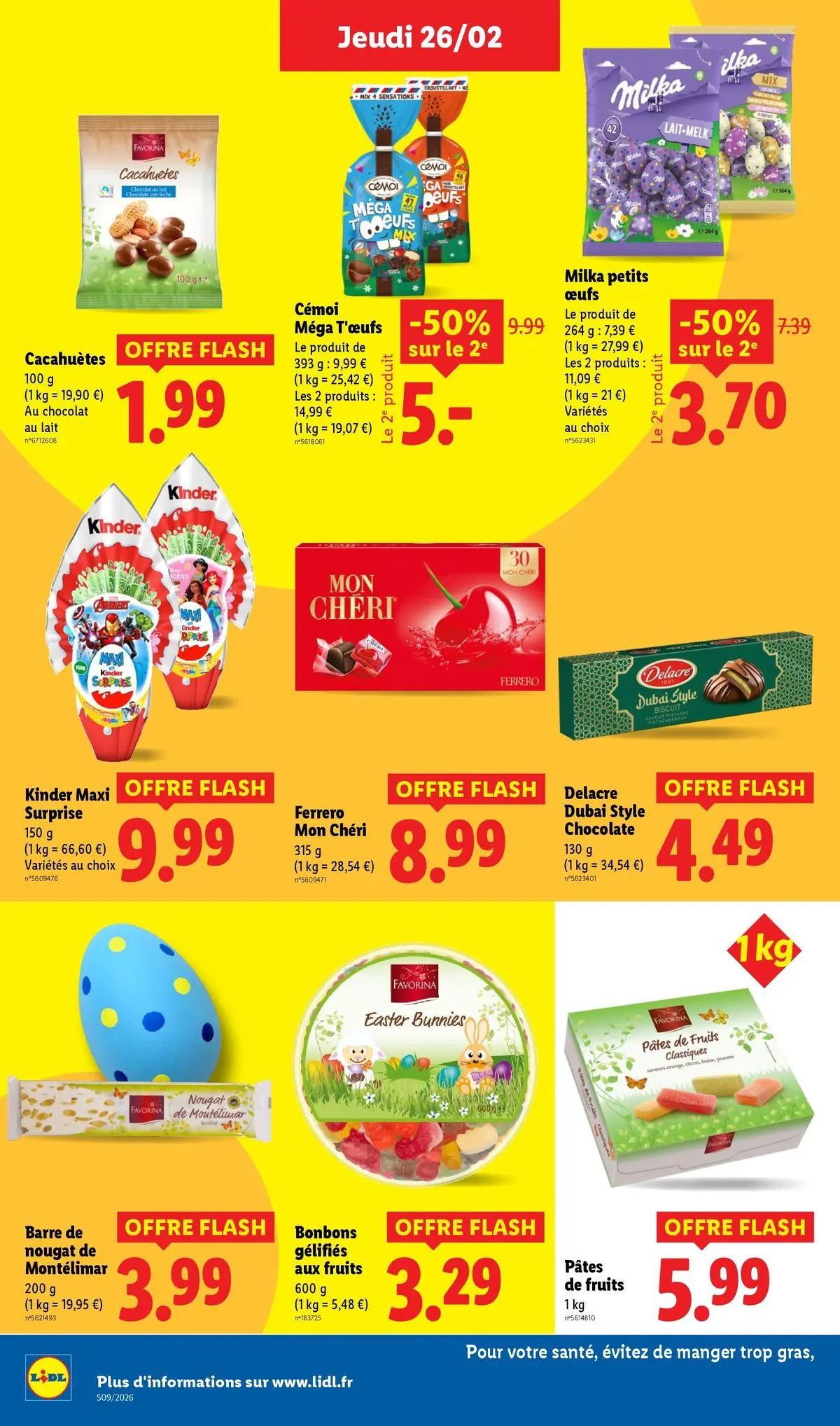 Catalogue LIDL du 25/02/2026 | Promo prospectus en ligne | Page: 26 | Produits: Pâtes de fruits, Nougat, Œufs, Pâtes Catalogue LIDL du 25/02/2026 | Promo prospectus en ligne | Page: 26 | Produits: Pâtes de fruits, Nougat, Œufs, Pâtes