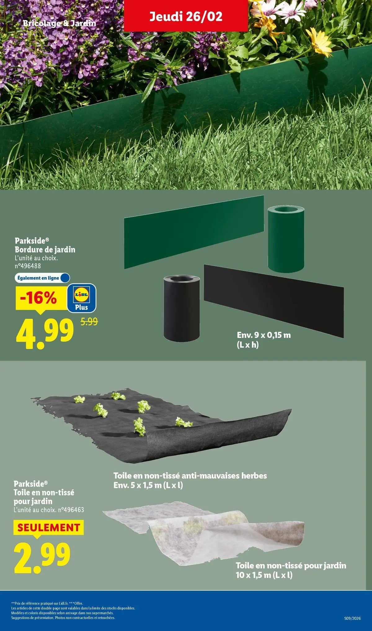 Catalogue LIDL du 25/02/2026 | Promo prospectus en ligne | Page: 41 | Produits: Bordure de jardin Catalogue LIDL du 25/02/2026 | Promo prospectus en ligne | Page: 41 | Produits: Bordure de jardin