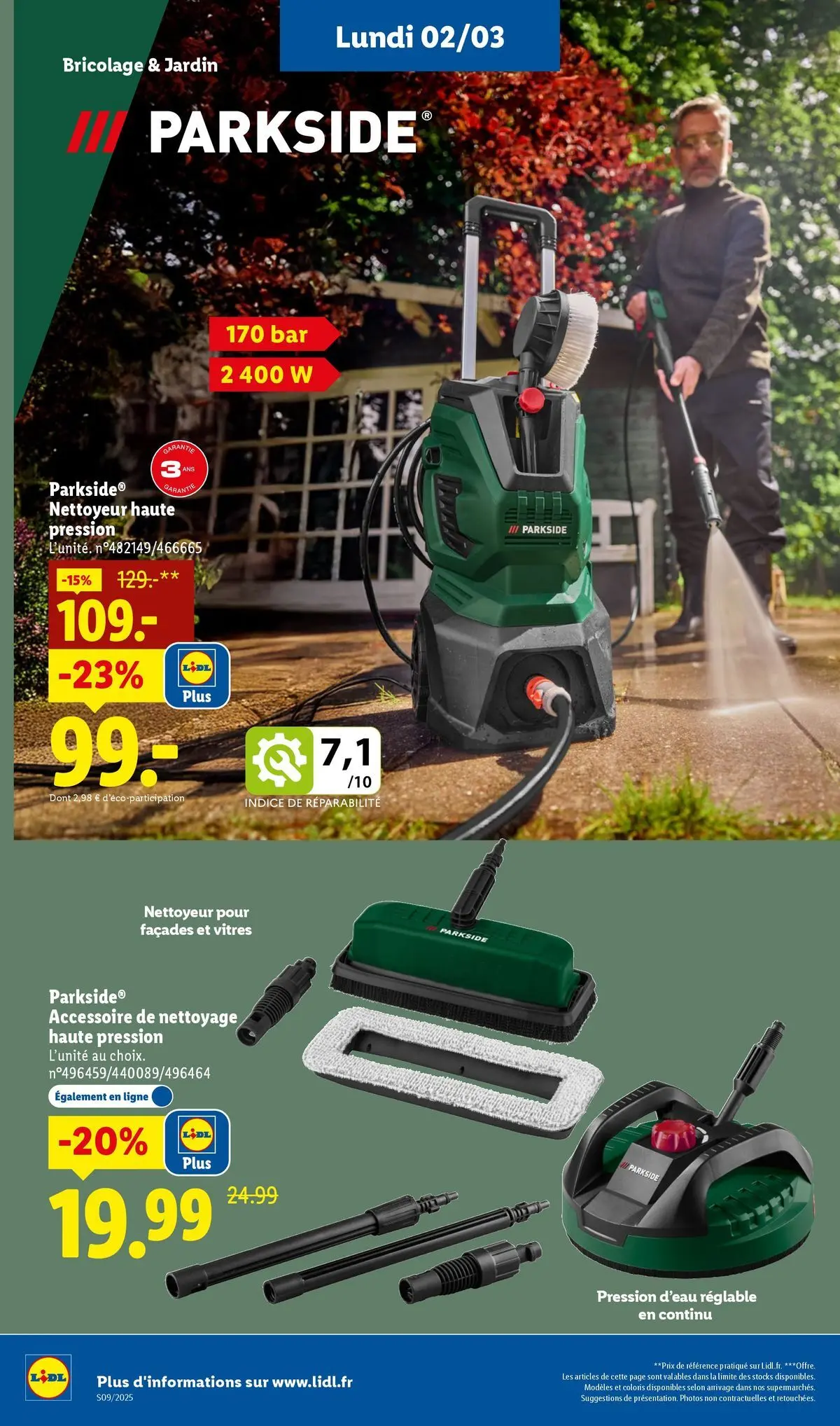 Catalogue LIDL du 25/02/2026 | Promo prospectus en ligne | Page: 60 | Produits: Nettoyeur haute pression Catalogue LIDL du 25/02/2026 | Promo prospectus en ligne | Page: 60 | Produits: Nettoyeur haute pression