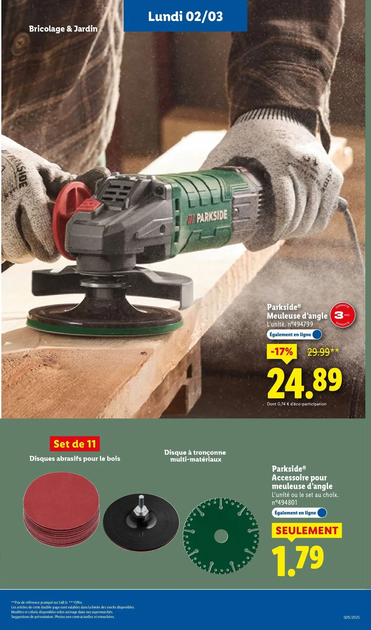 Catalogue LIDL du 25/02/2026 | Promo prospectus en ligne | Page: 67 | Produits: Meuleuse Catalogue LIDL du 25/02/2026 | Promo prospectus en ligne | Page: 67 | Produits: Meuleuse