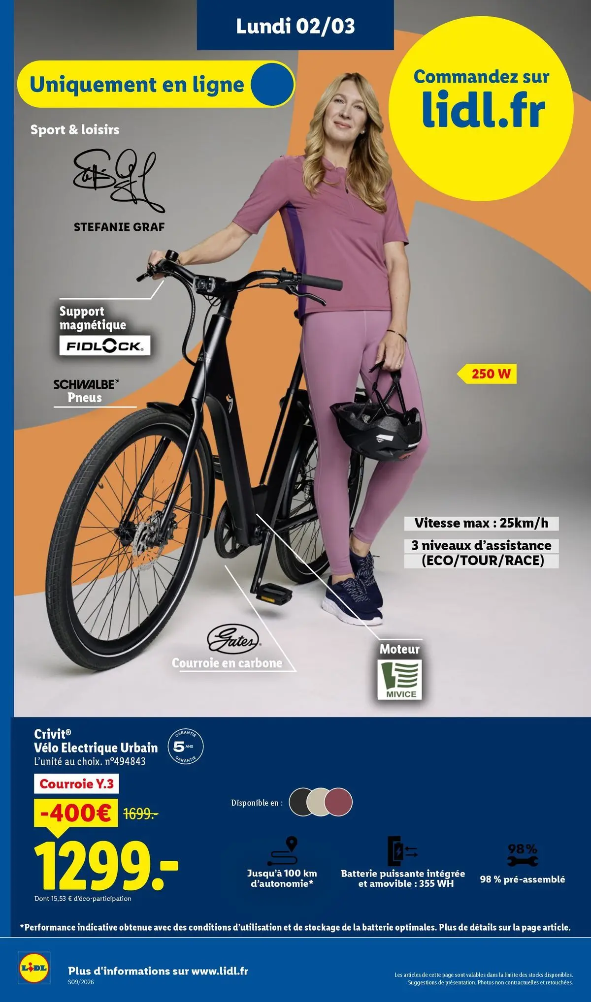 Catalogue LIDL du 25/02/2026 | Promo prospectus en ligne | Page: 72 | Produits: Vélo, Vélo électrique, Pneus, Batterie Catalogue LIDL du 25/02/2026 | Promo prospectus en ligne | Page: 72 | Produits: Vélo, Vélo électrique, Pneus, Batterie